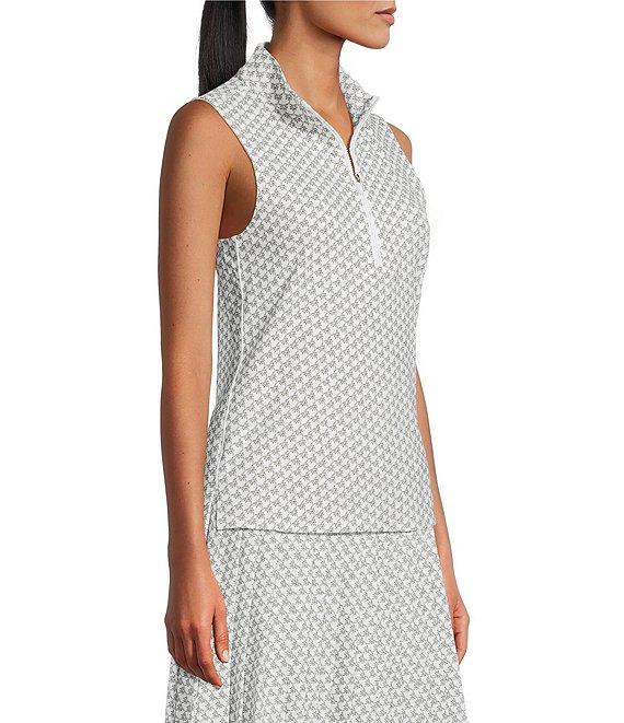 Tommy Bahama Coordinating Abby Puerto Palms Zip Front Mock Neck Top Product Image