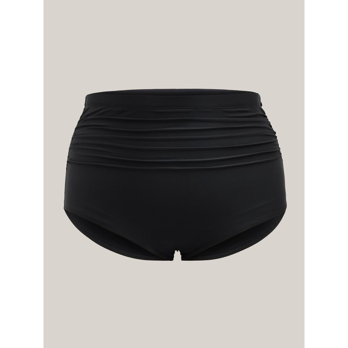 Plus Size Twist Front Laser Cut Swim Dress Women's Swimwear Deeppurplered Beach Bodycon Square Neck High stretch Curve Swim Dresses BloomChic 22-24/3X Product Image