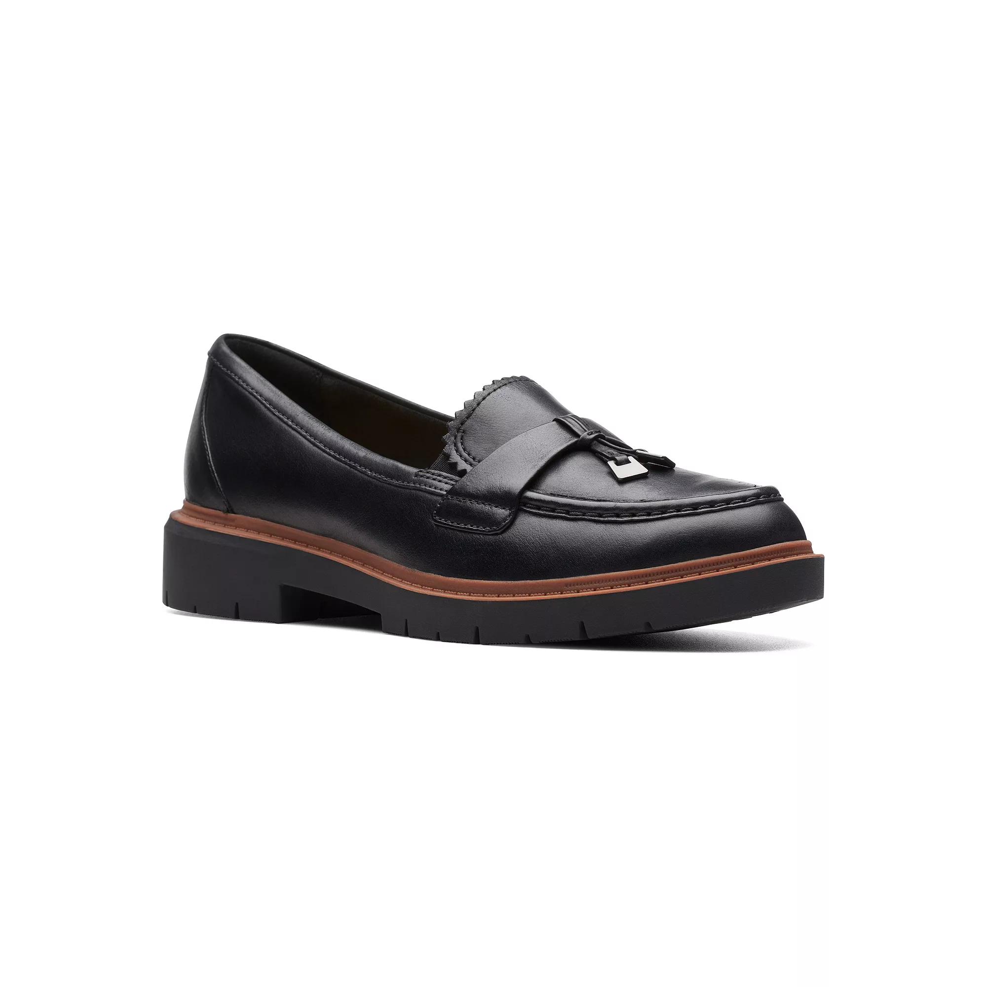 Clarks® Westlynn Bella Women's Leather Lug Sole Loafers,  Product Image
