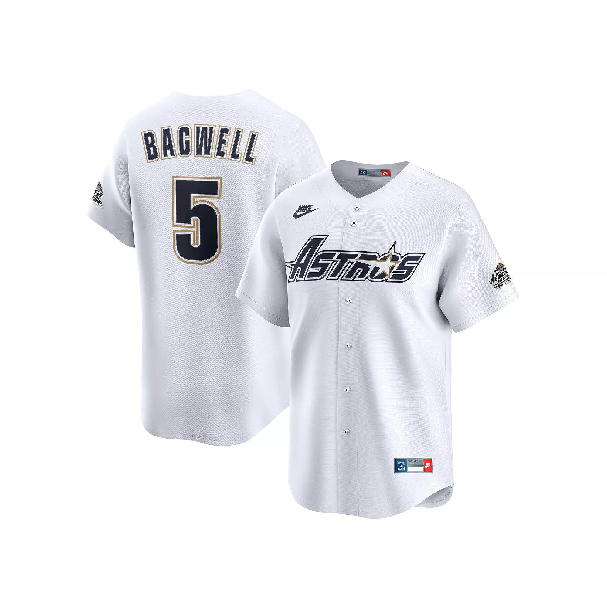 Men's Nike Jeff Bagwell White Houston Astros Throwback Cooperstown Collection Limited Jersey,  Product Image