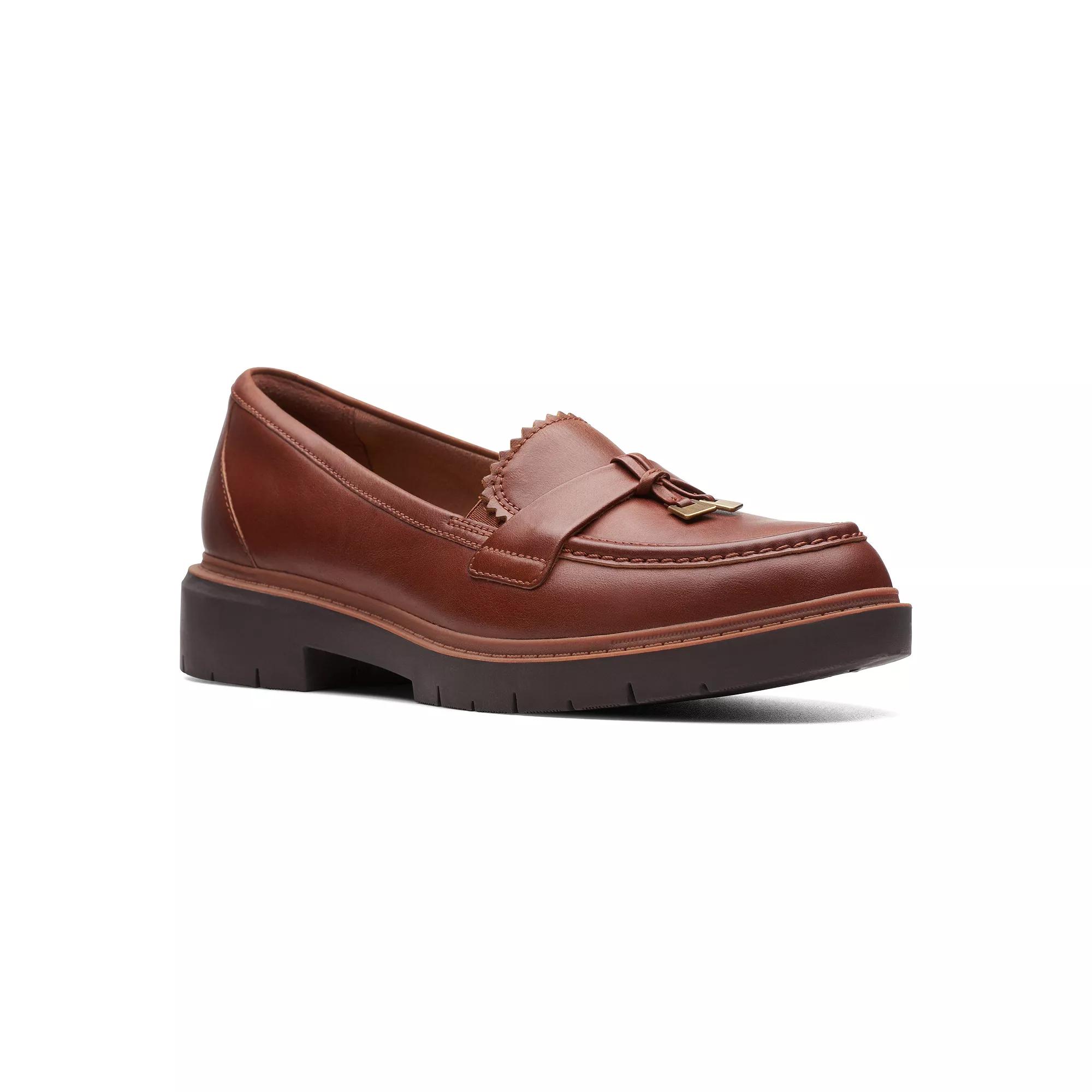 Clarks® Westlynn Bella Women's Leather Lug Sole Loafers,  Product Image