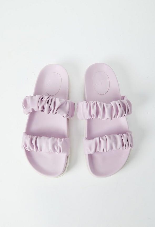 JustFab Margaux Platform Loafer Pump Womens Black/ White Size 8.5 Product Image