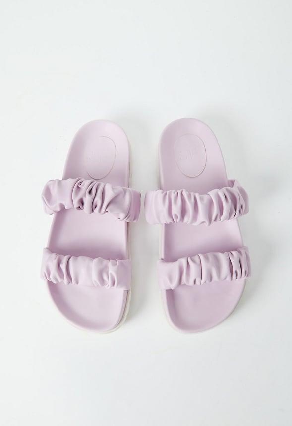 JustFab Margaux Platform Loafer Pump Womens Black/ White Size 8.5 Product Image