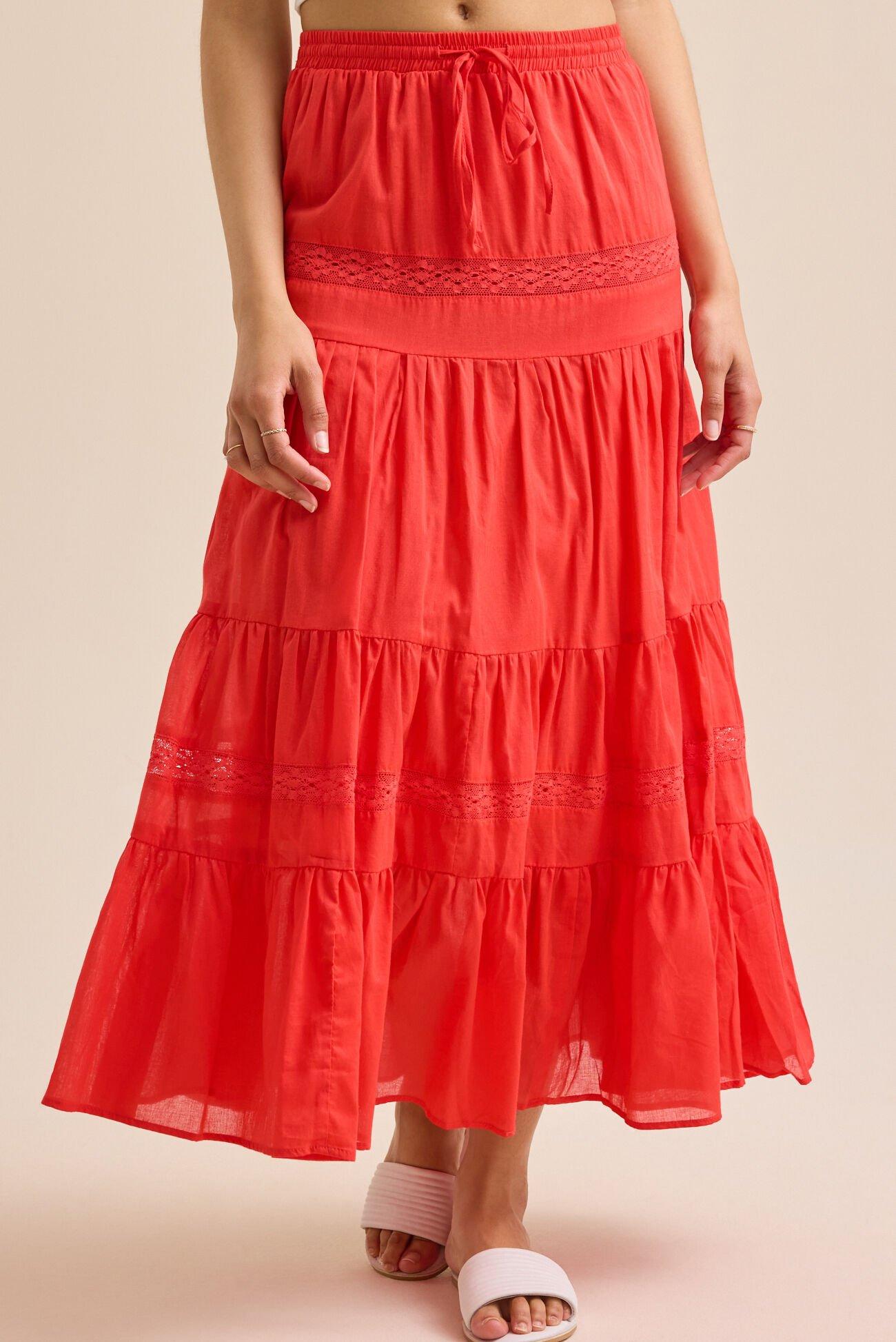 Austin Lace Midi Skirt Product Image
