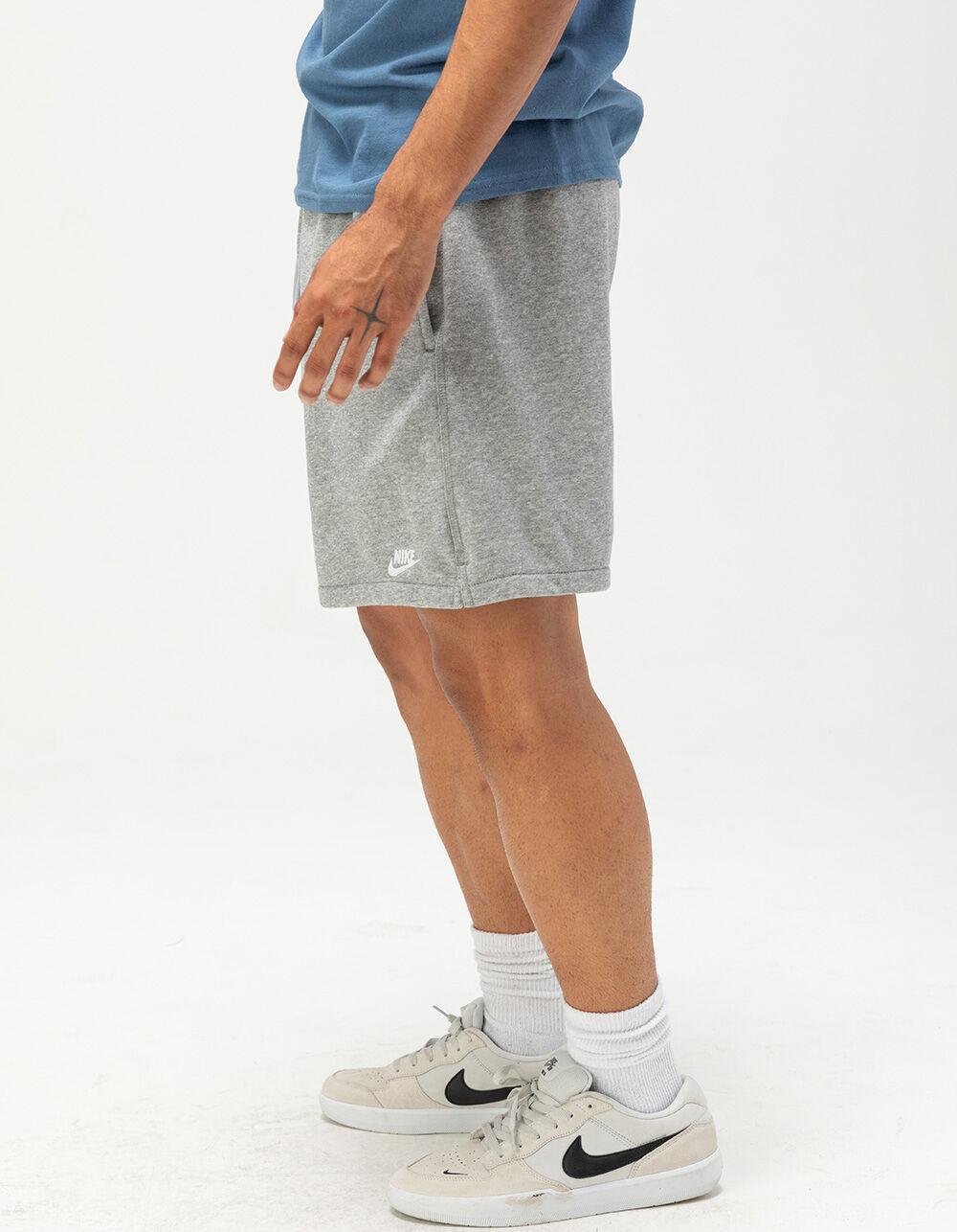 NIKE Club Flow Mens French Terry Shorts - HEATHER GRAY Product Image