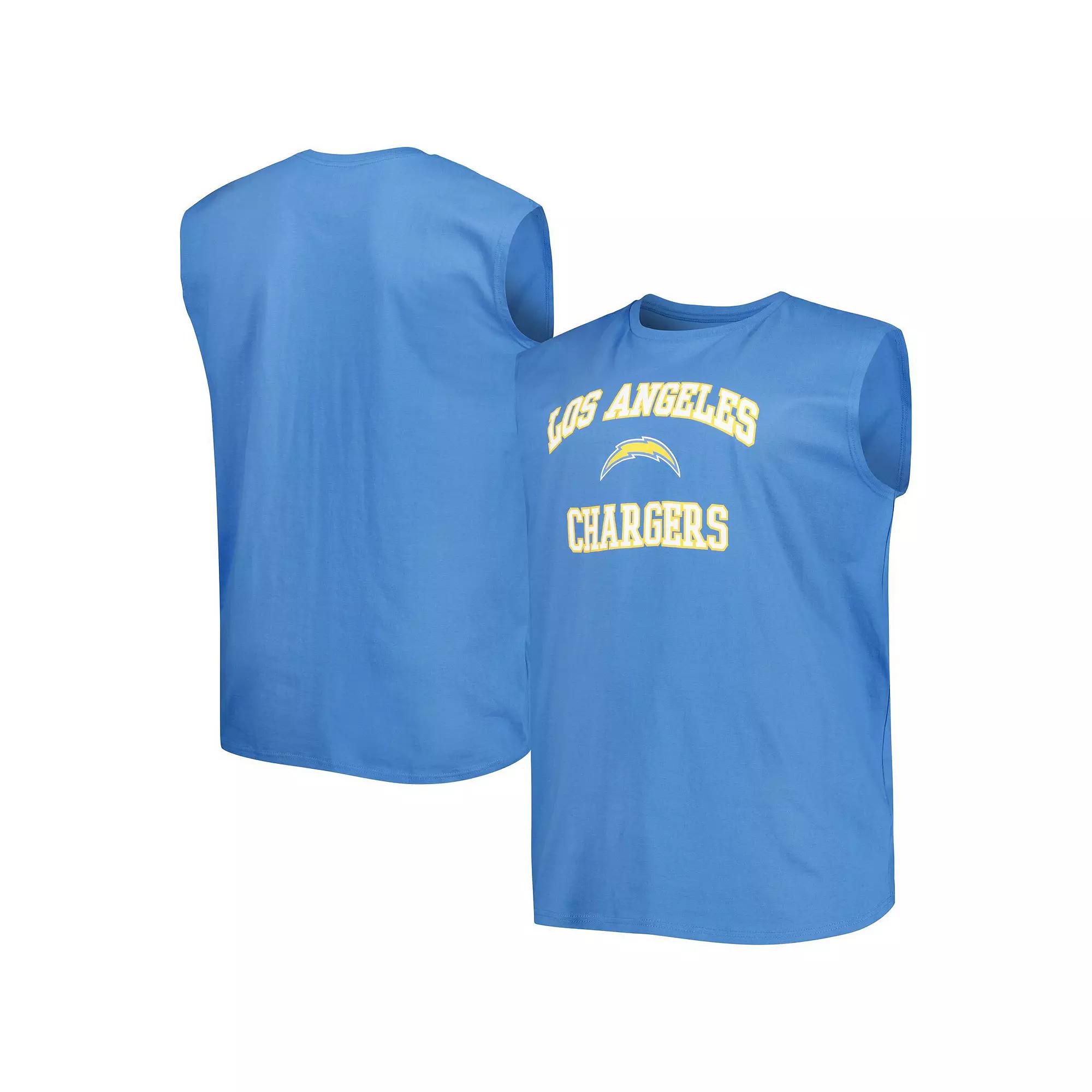 Men's Powder Blue Los Angeles Chargers Big & Tall Muscle Tank Top, Size: 2XLT, Light Product Image
