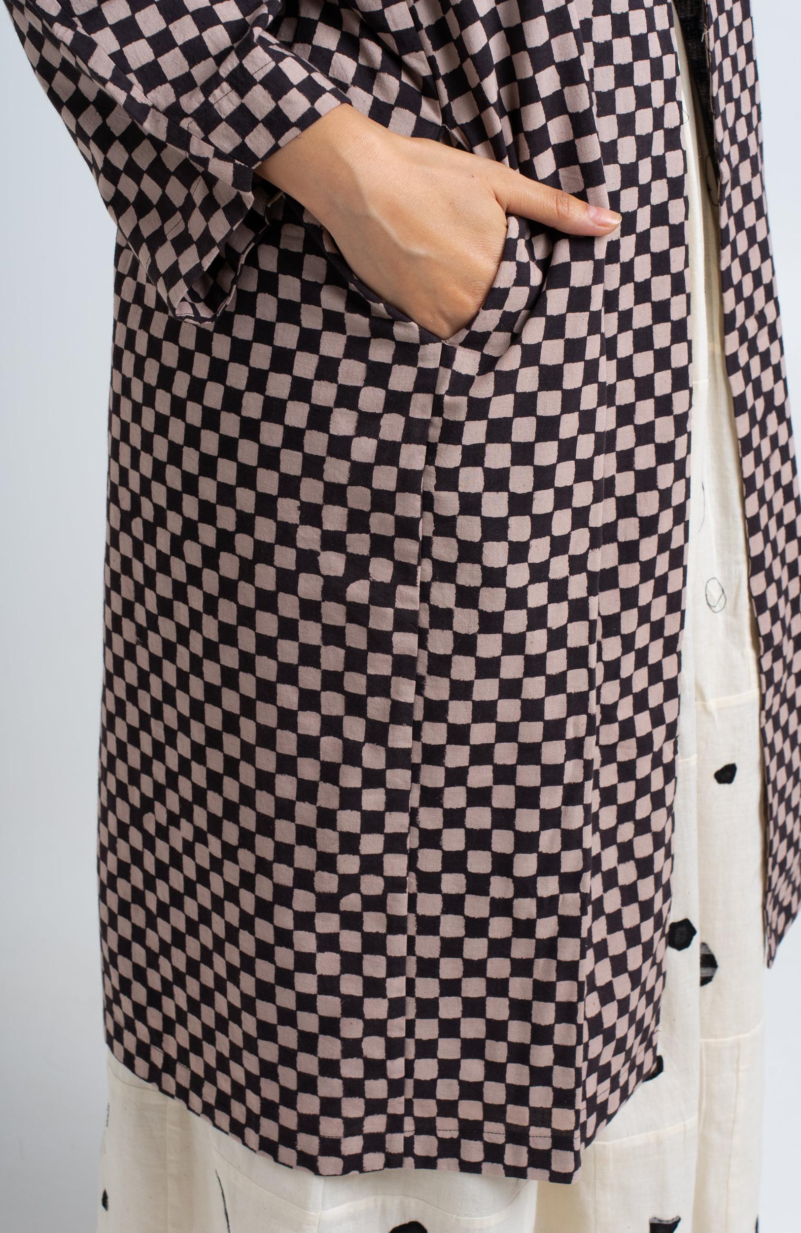 Lightweight Checkered Duster jacket Product Image