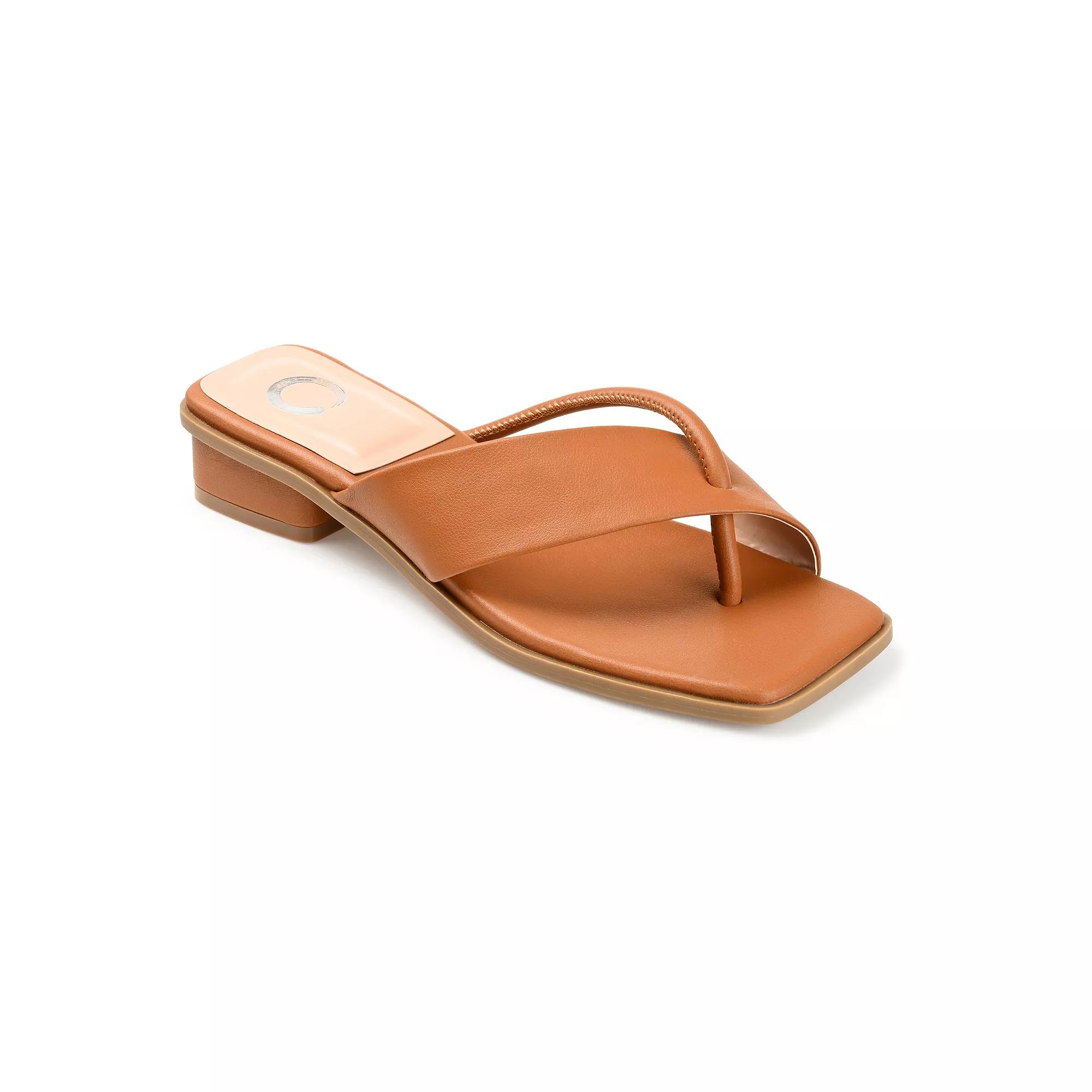 Journee Mina Women's Heeled Thong Sandals,  Product Image