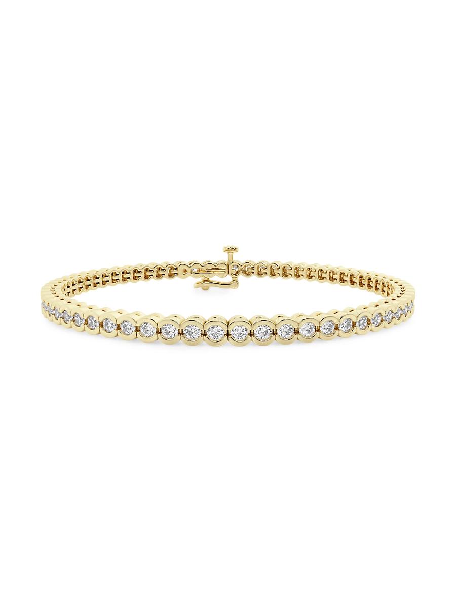 Womens 14K Yellow Gold & Round Lab-Grown Diamond Bezel Tennis Bracelet/1.00-10.00 TCW Product Image
