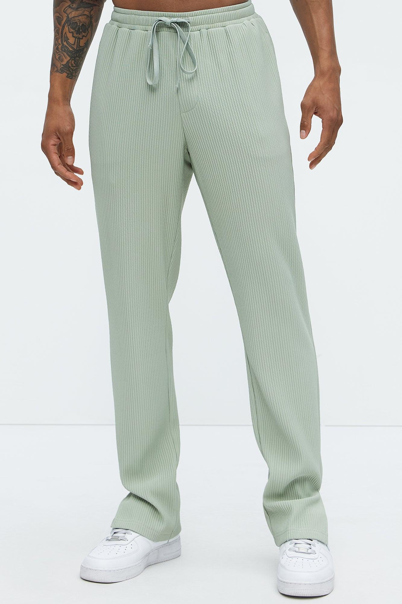 Show Up Slim Slit Pants - Sage Product Image