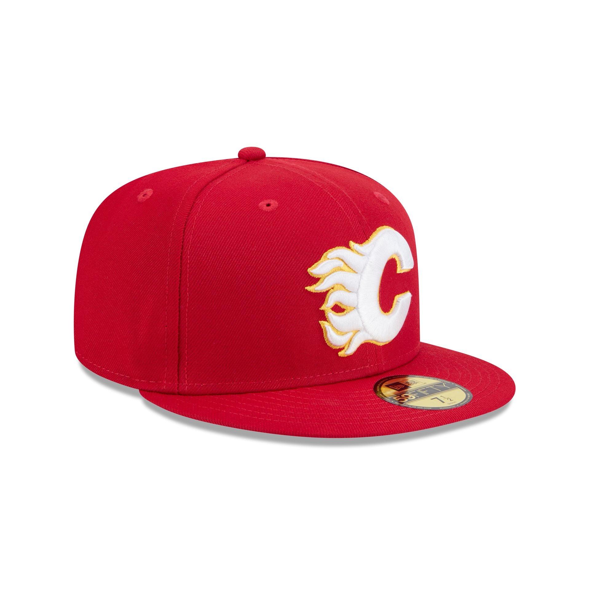 Calgary Flames Rear Wordmark 59FIFTY Fitted Hat Male Product Image
