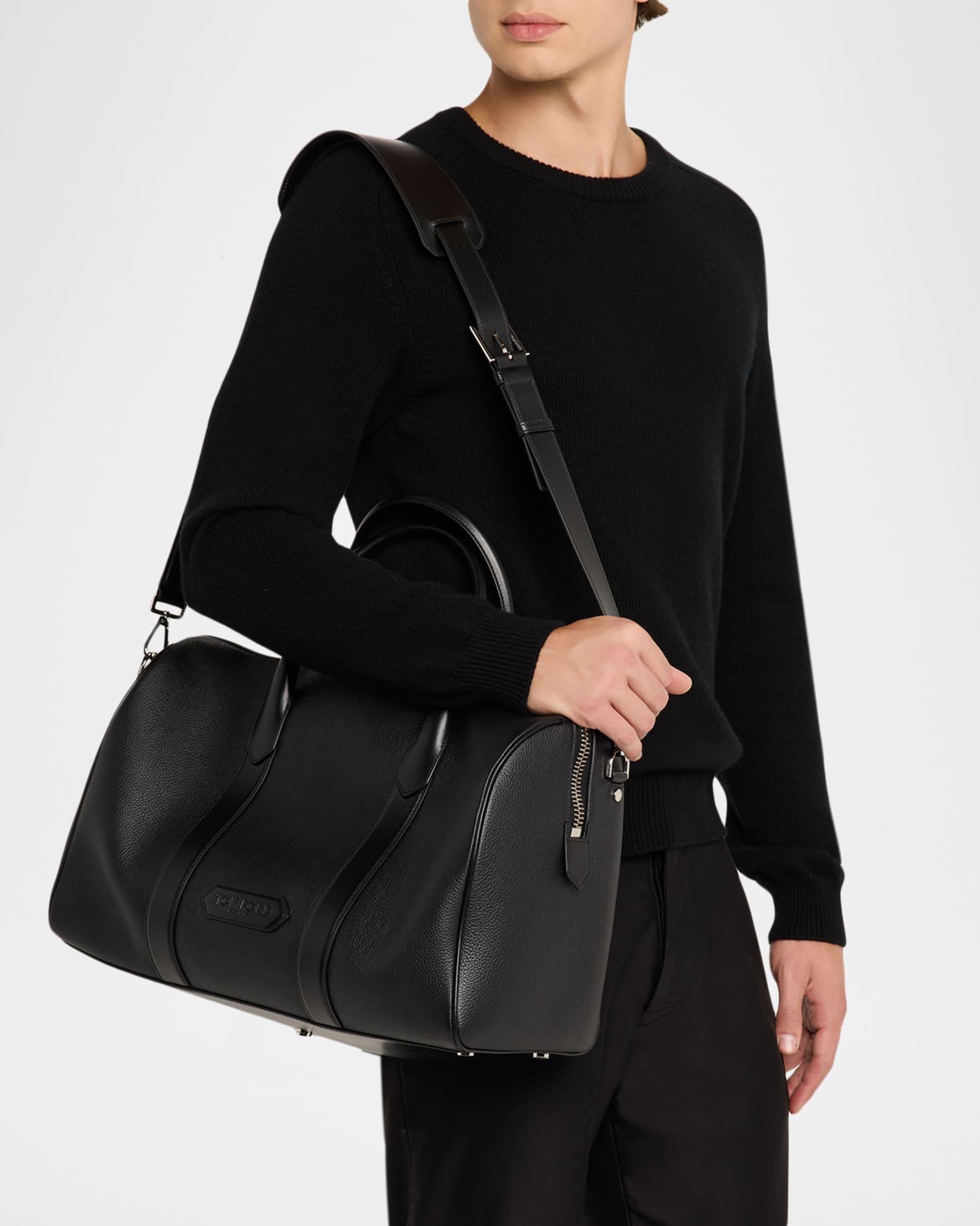 Men's Medium Soft Grain Leather Duffle Bag  Product Image