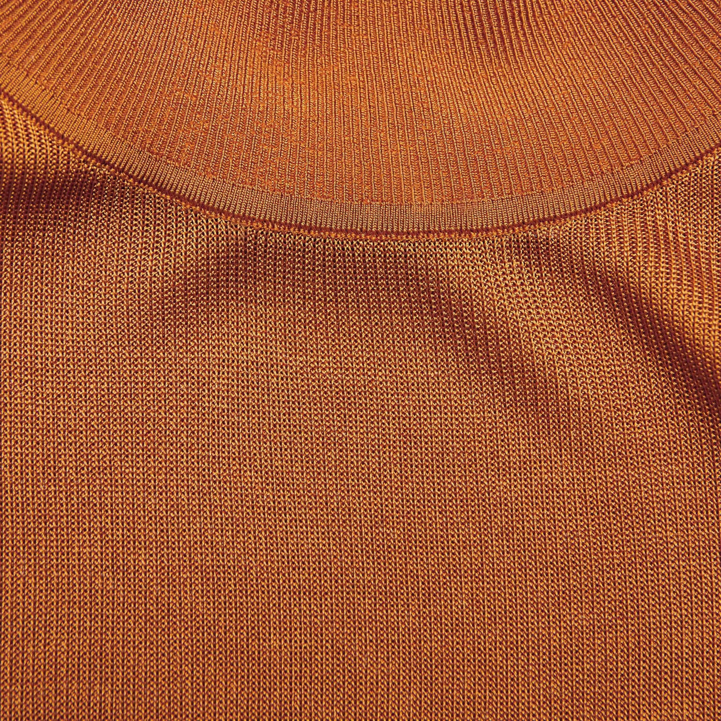 Burnt Orange Viscose Knit Maxi Dress Product Image
