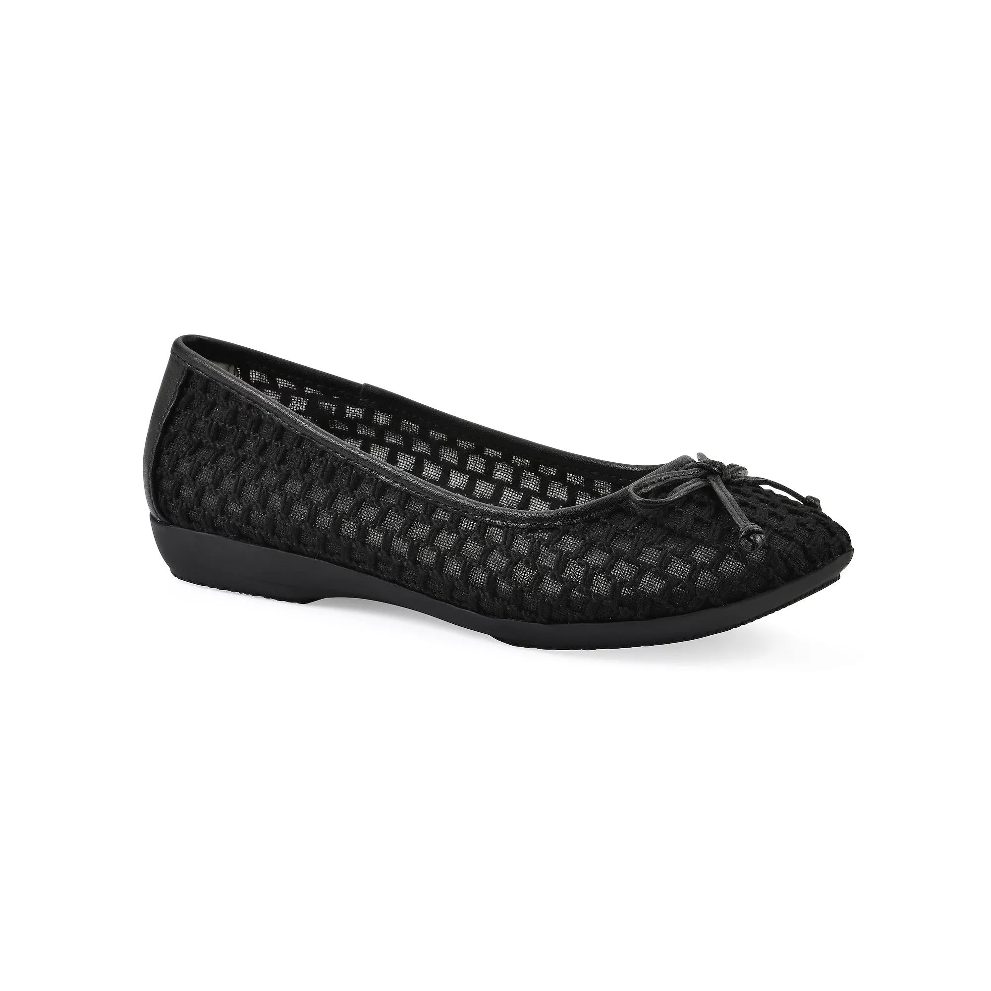 Cliffs by White Mountain Chelcy Women's Ballet Flats, Size: 11, Black Mesh Fabric Product Image