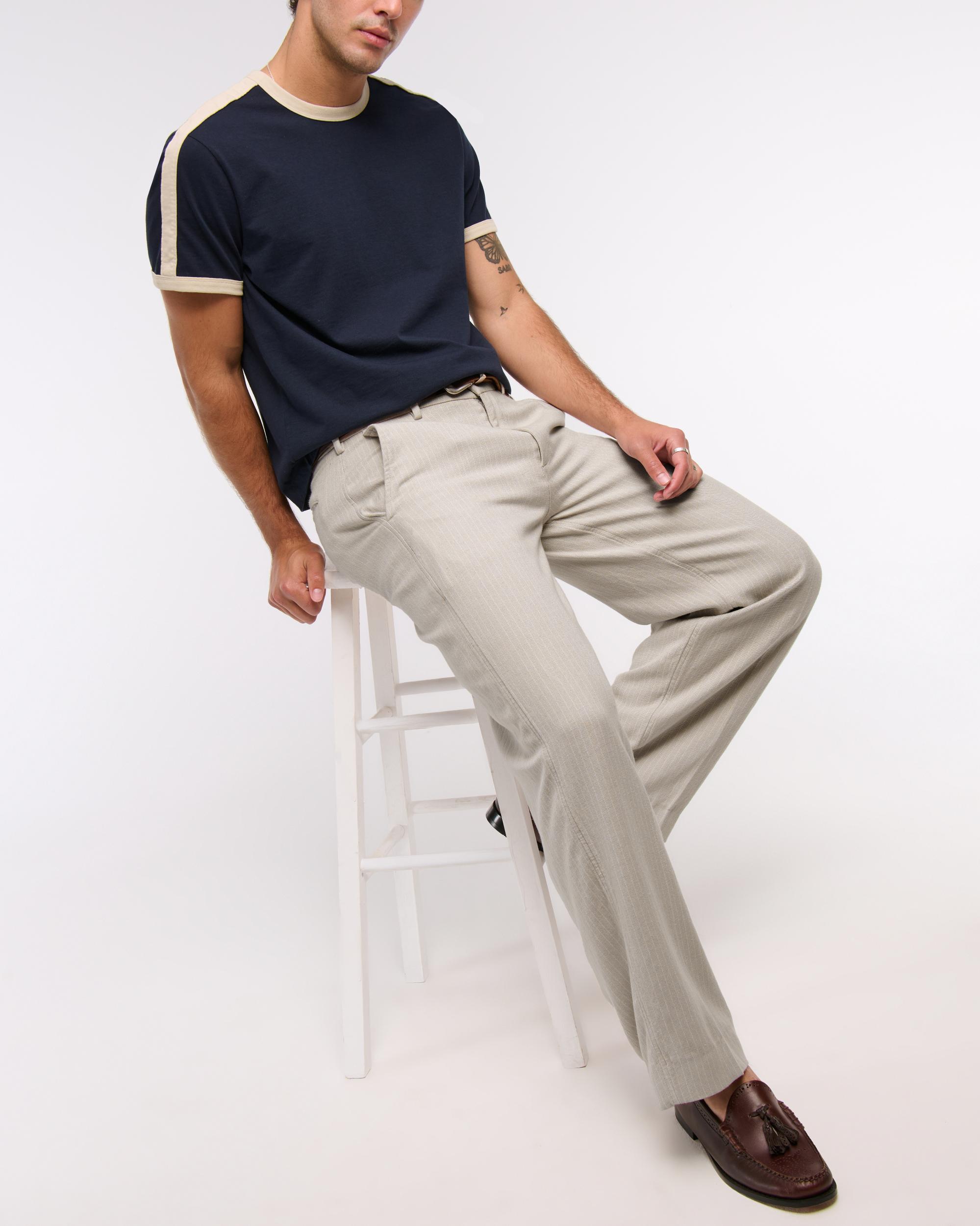 Baggy Tailored Linen-Blend Trouser Product Image