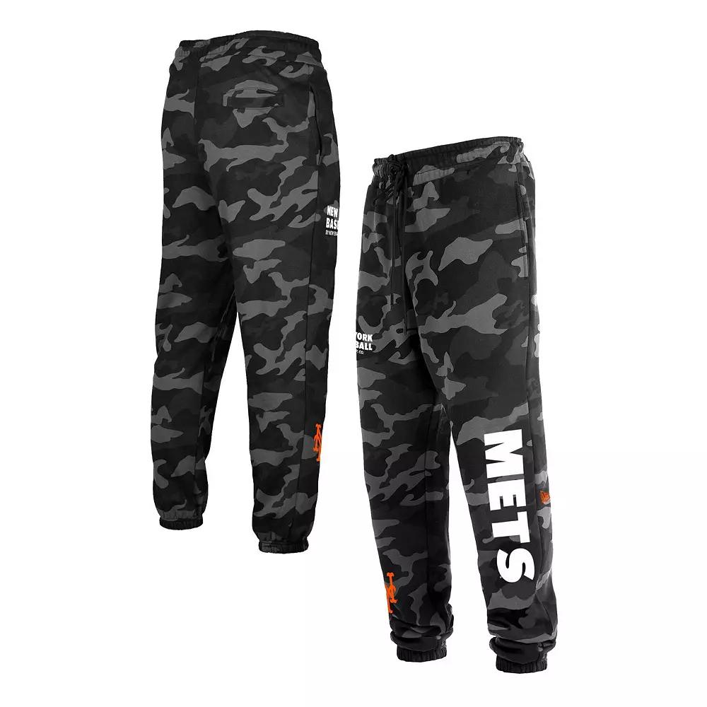 Men's New Era Black New York Mets Camo Jogger Pants, Size: 3XL Product Image