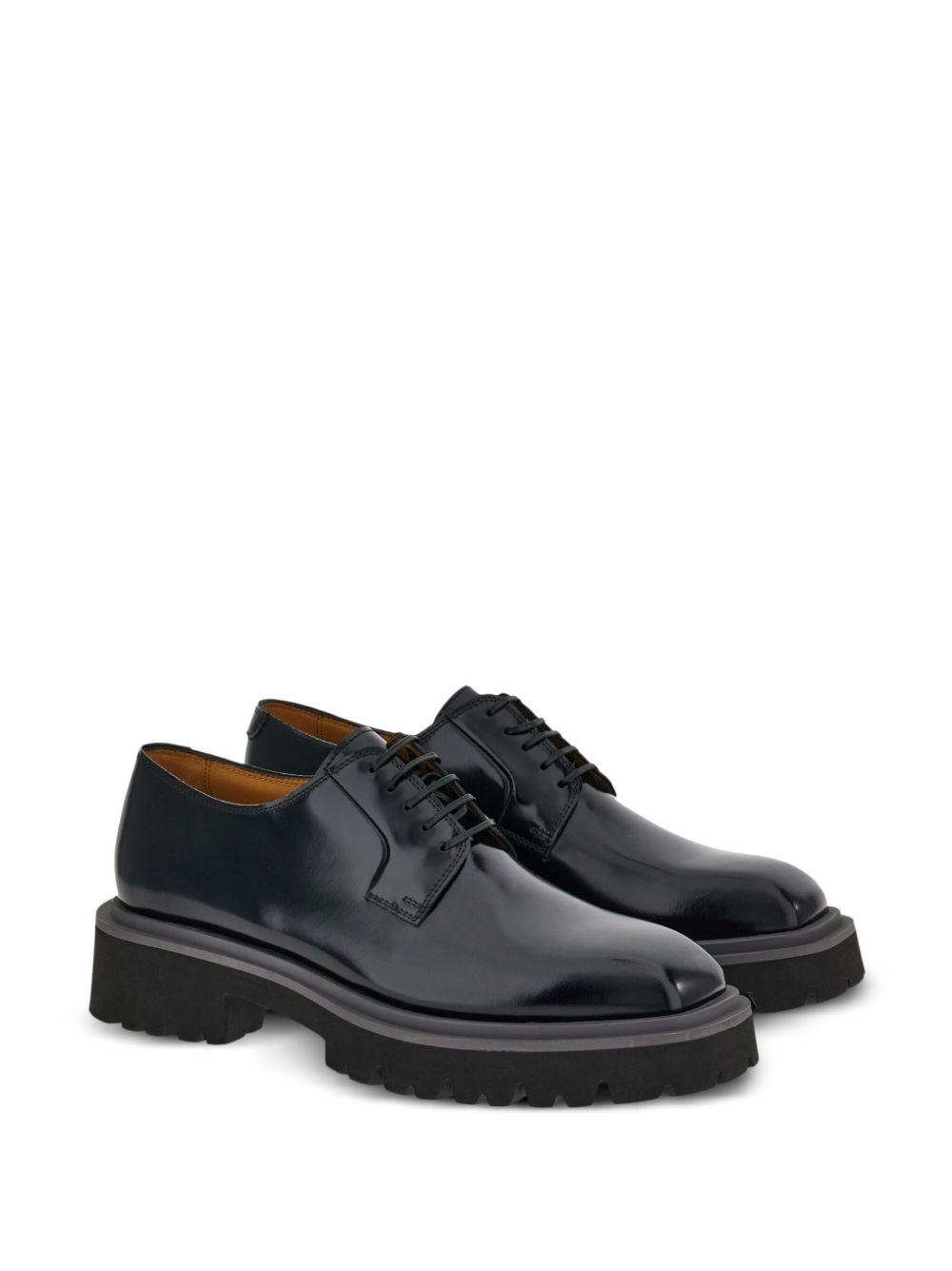 lace-up leather derby shoes Product Image