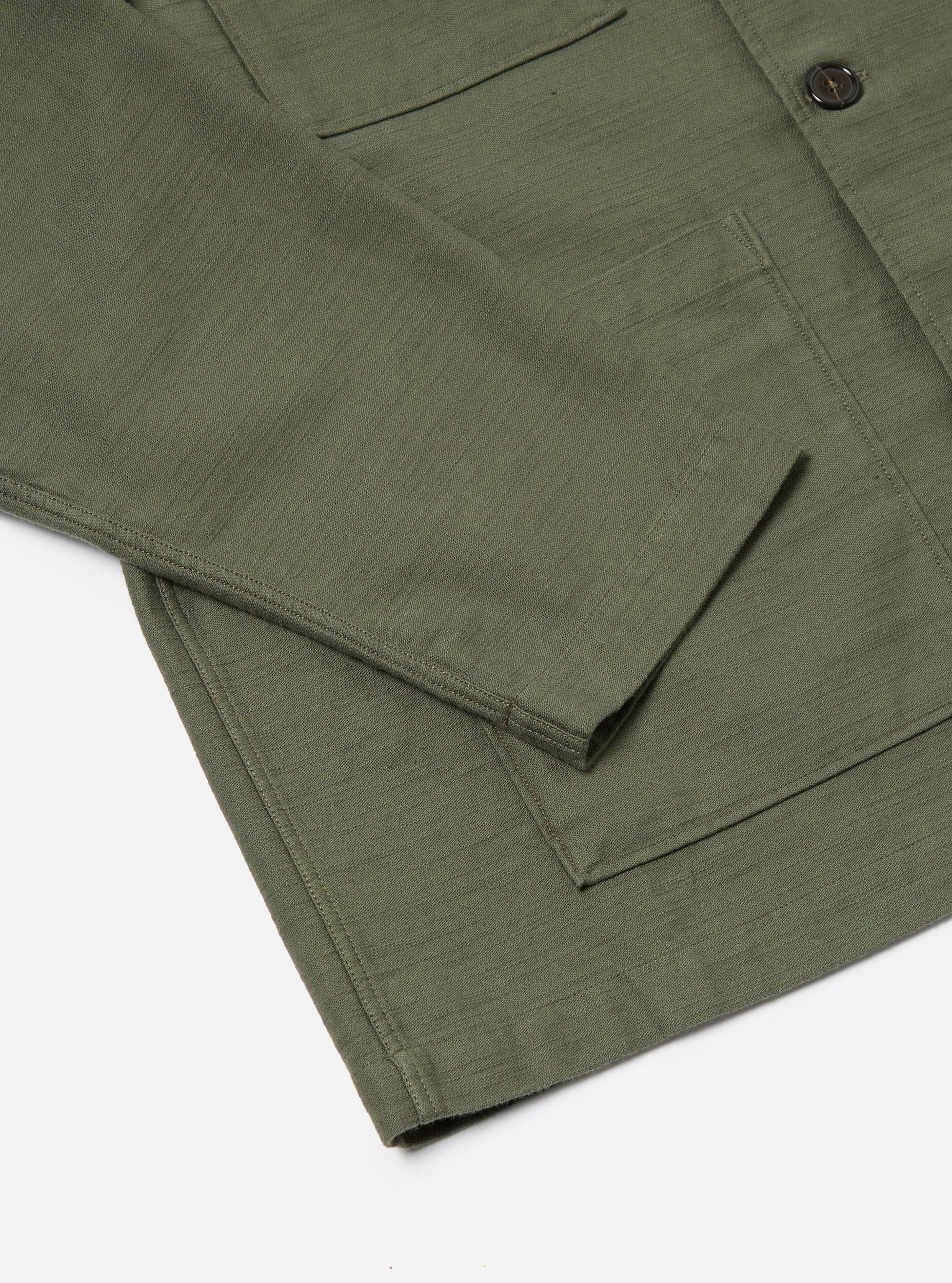 Olive Slub Sateen Dockside Jacket Product Image