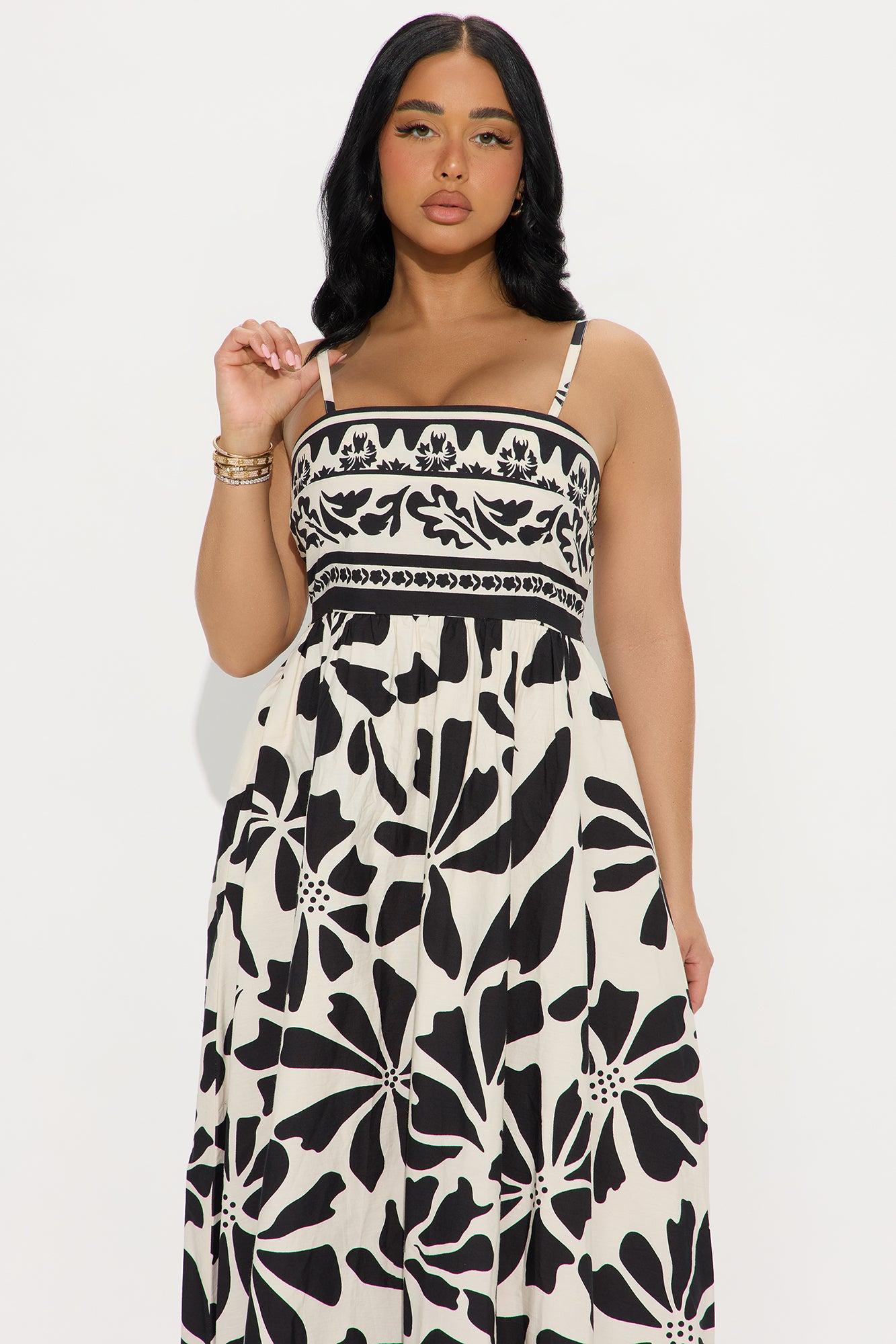 Celine Floral Maxi Dress - Black/combo Product Image