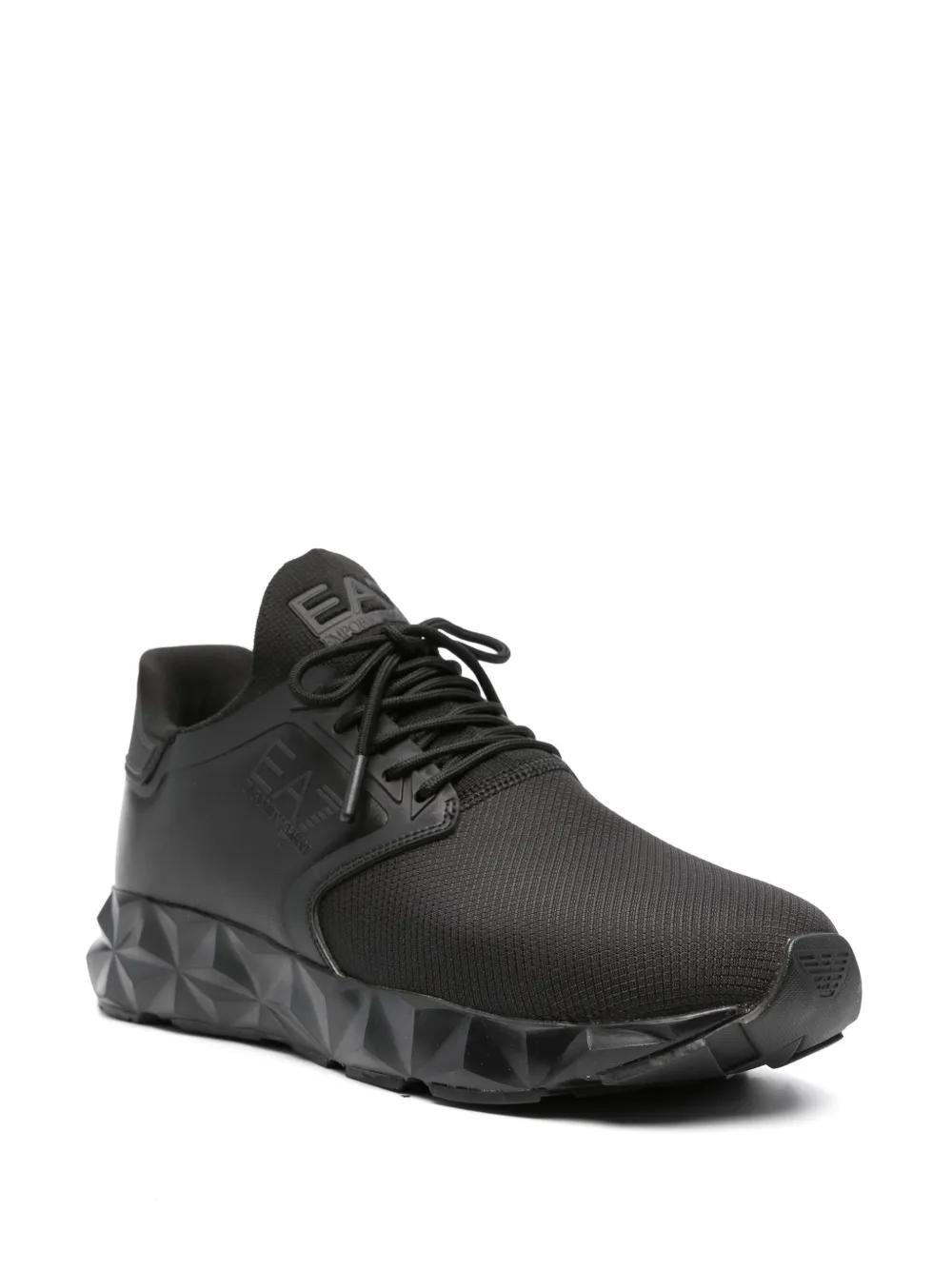 lace-up contrast-sole sneakers Product Image