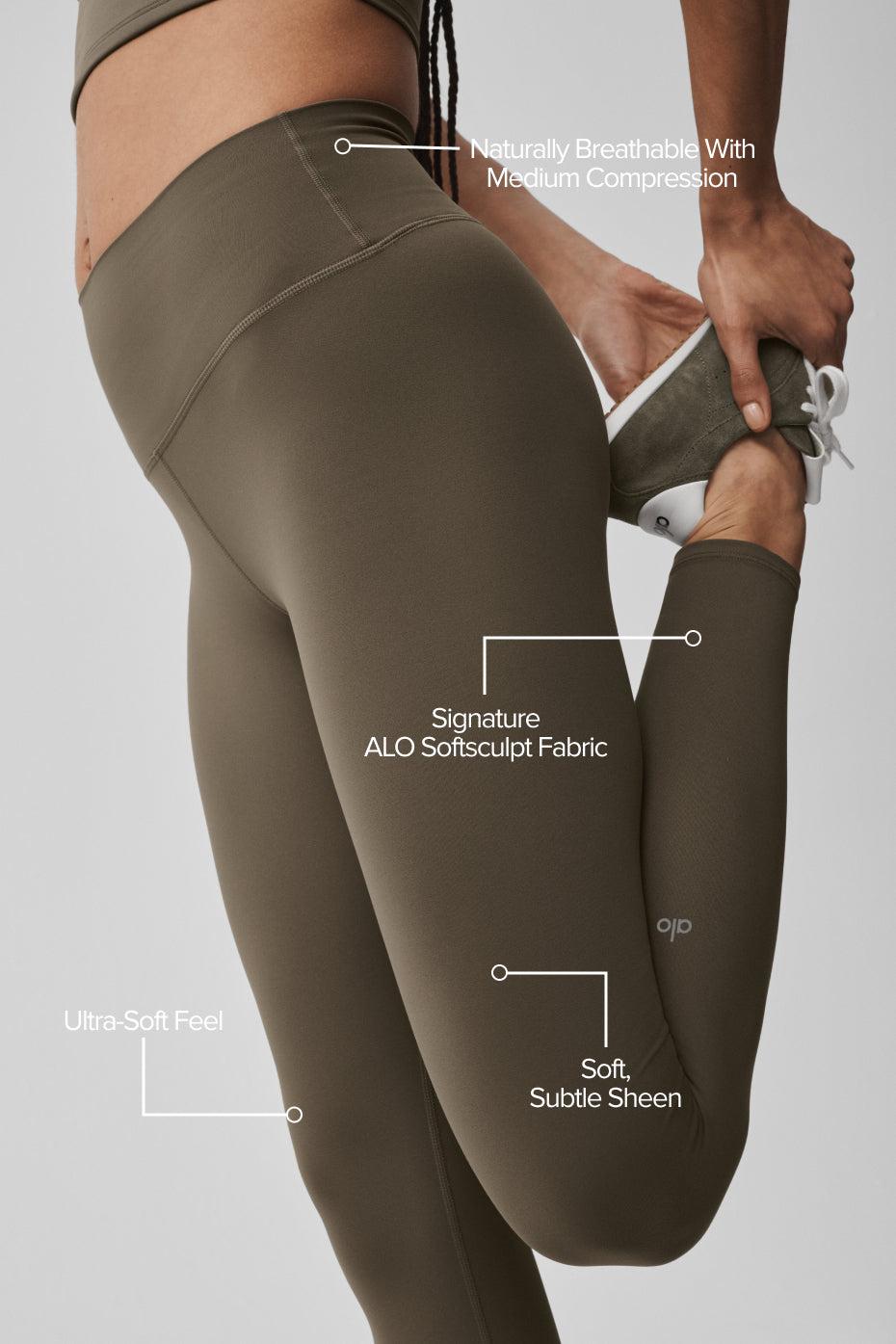 ALO Softsculpt Precision Half Sleeve Tee - Olive Tree Product Image