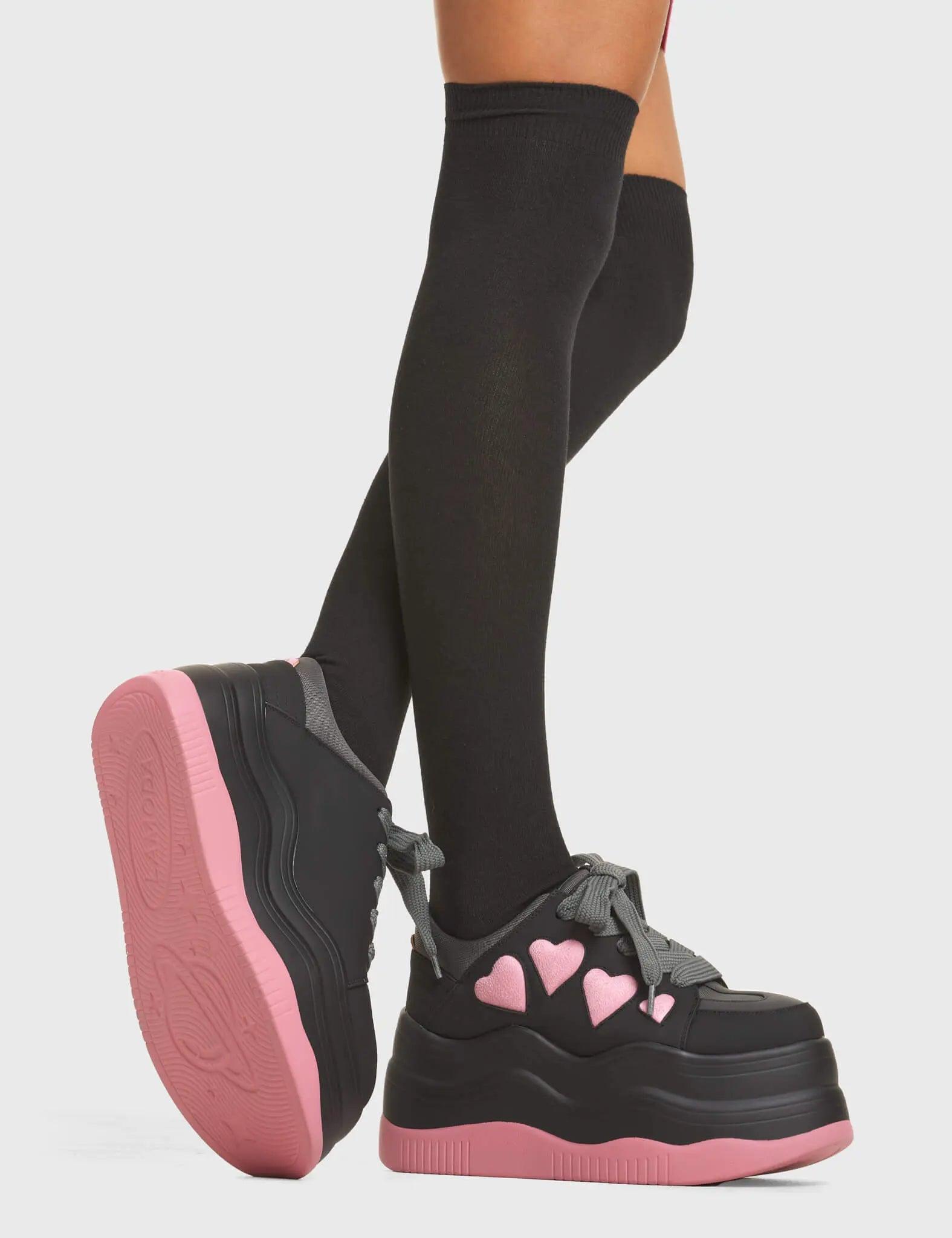 Heart On My Sleeve Chunky Platform Sneakers Product Image