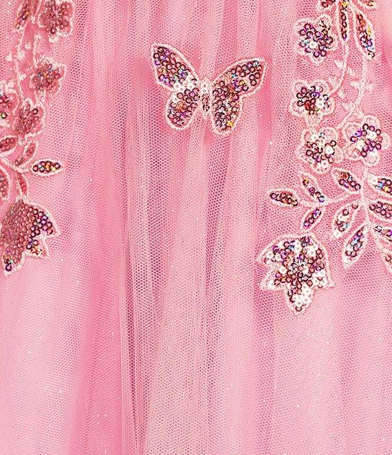 Blondie Nites Mesh Off-The-Shoulder Butterfly Corset Dress Product Image