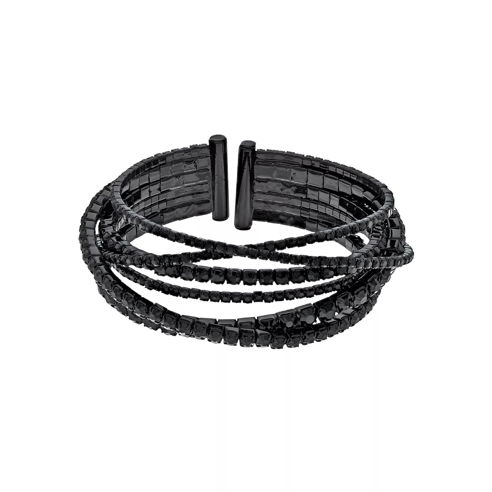 Simply Vera Vera Wang Black Chain Bangle Bracelet, Women's Product Image