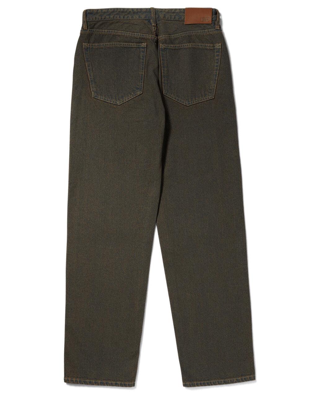 HUF Original Mens Straight Denim Pants - BROWN/BLUE Product Image