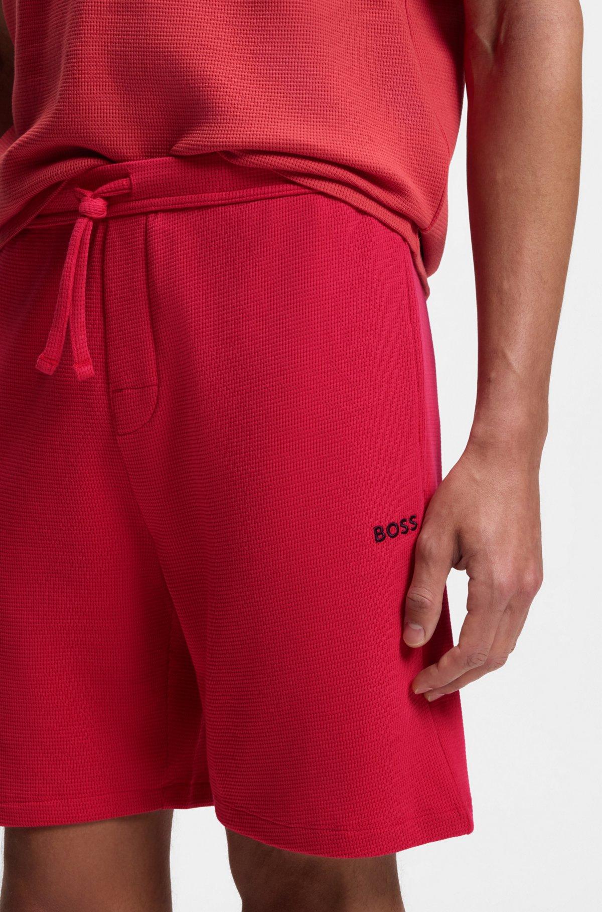 Cotton-blend pajama shorts with embroidered logo Product Image