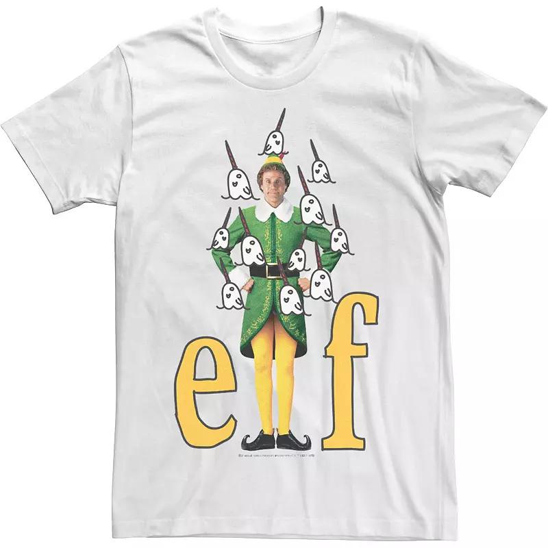 Men's Elf Buddy And Narwhals Doodles Logo Tee,  Product Image