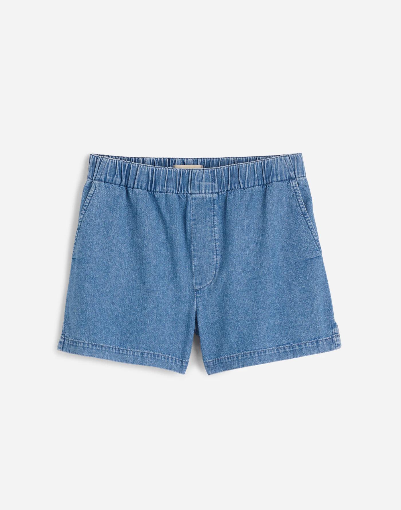 Denim Pull-On Shorts Product Image
