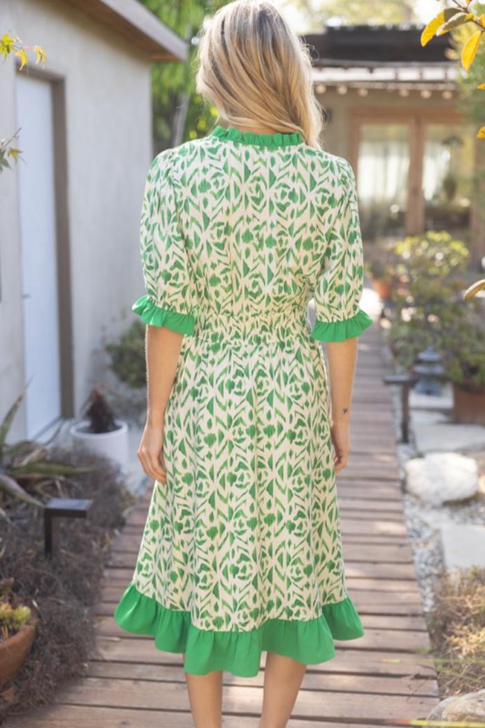 SS Ruffle Midi Dress Product Image