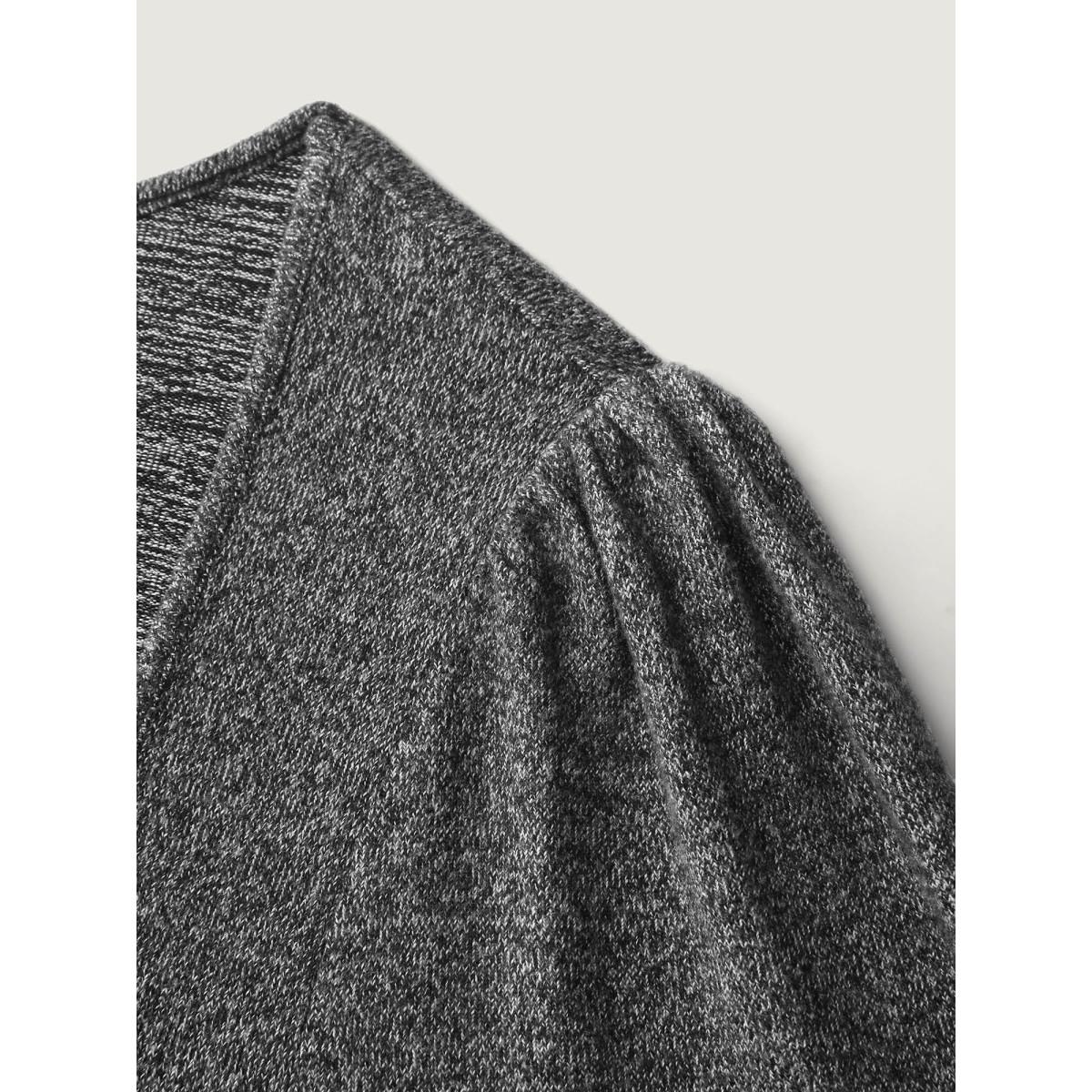 Plus Size Supersoft Stretchy Waist-Defining Knit Midi Dress DimGray Women Leisure Knit Dresses Bloomchic 22-24/3X Product Image