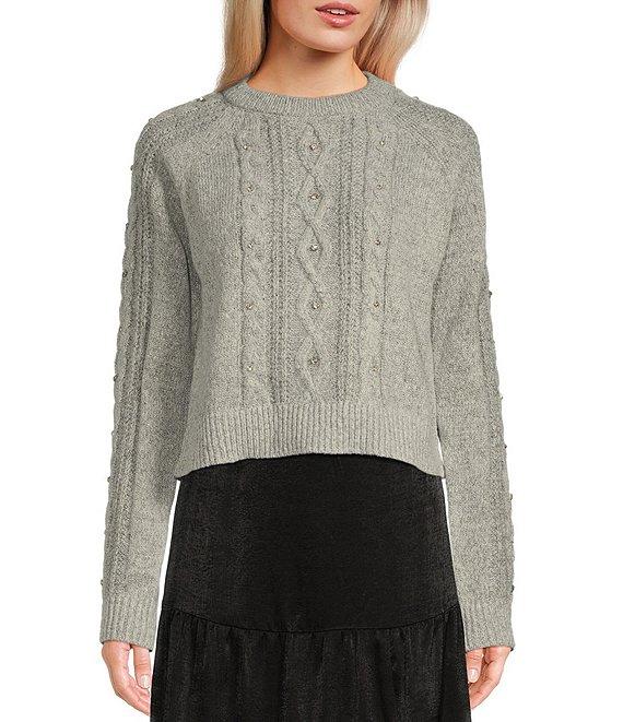 I.N. San Francisco Long Sleeve Cropped Pullover Sweater Product Image