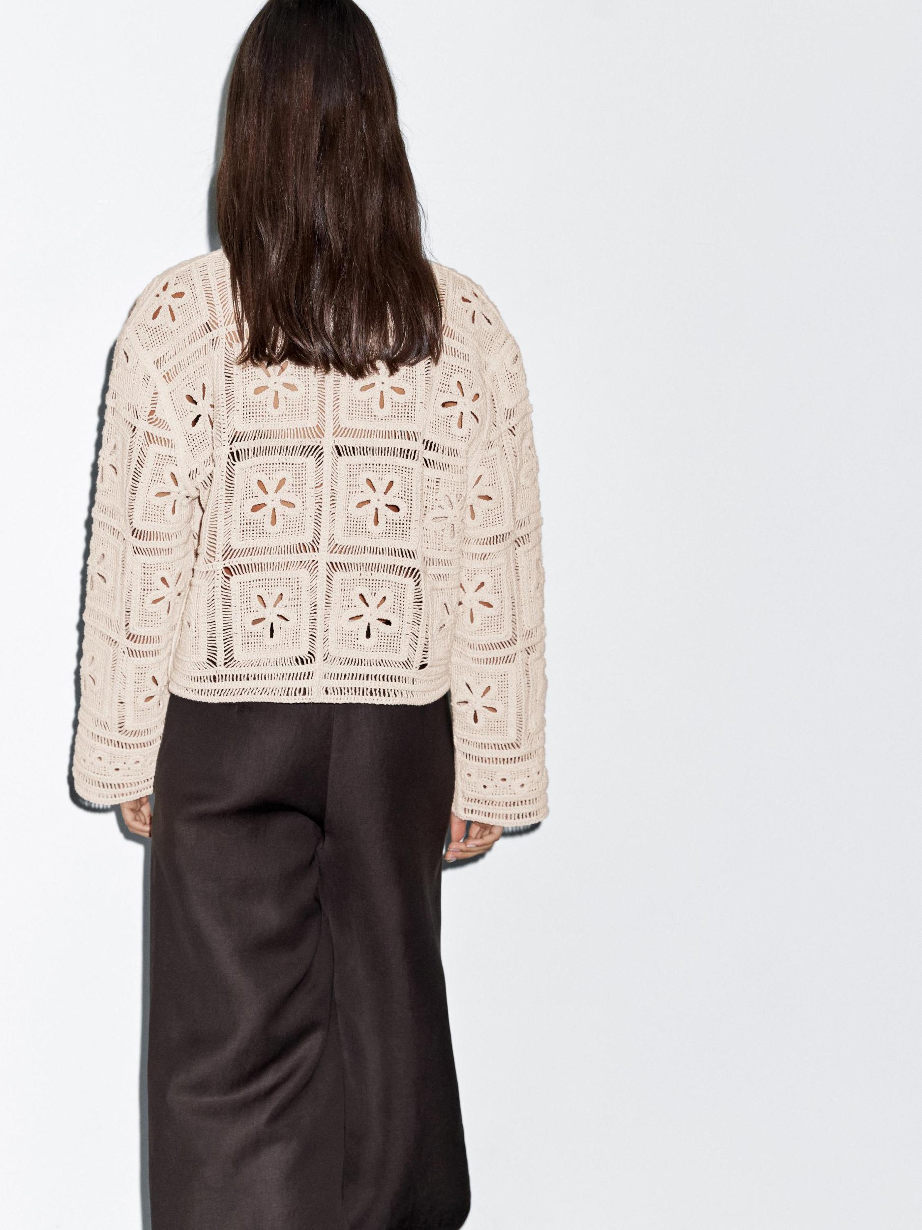 Embellished crochet cardigan Product Image