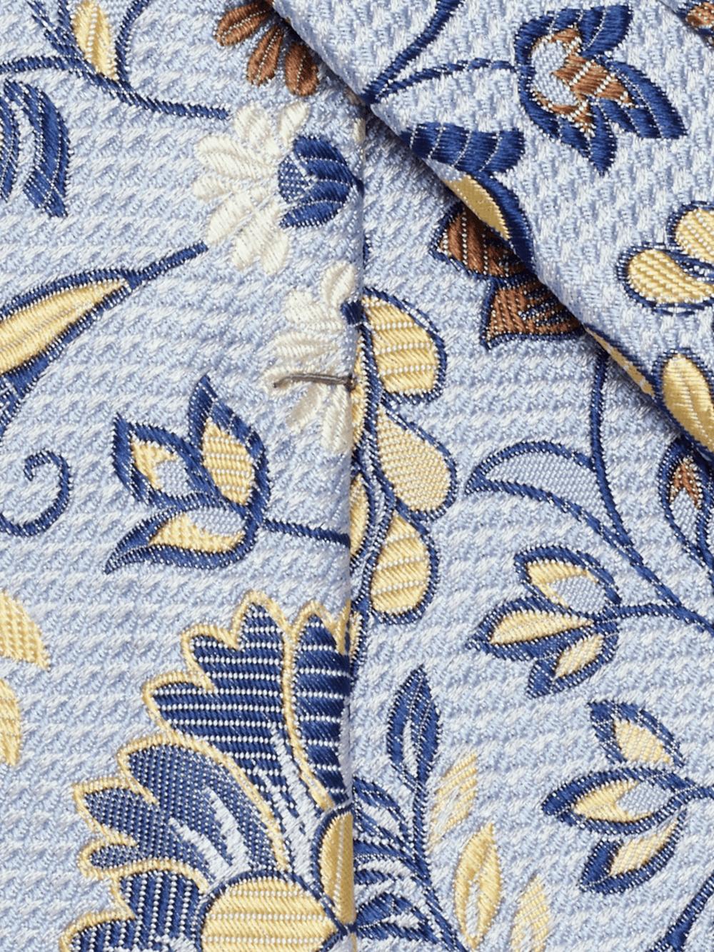 Floral Woven Silk Tie - Blue Multi Product Image