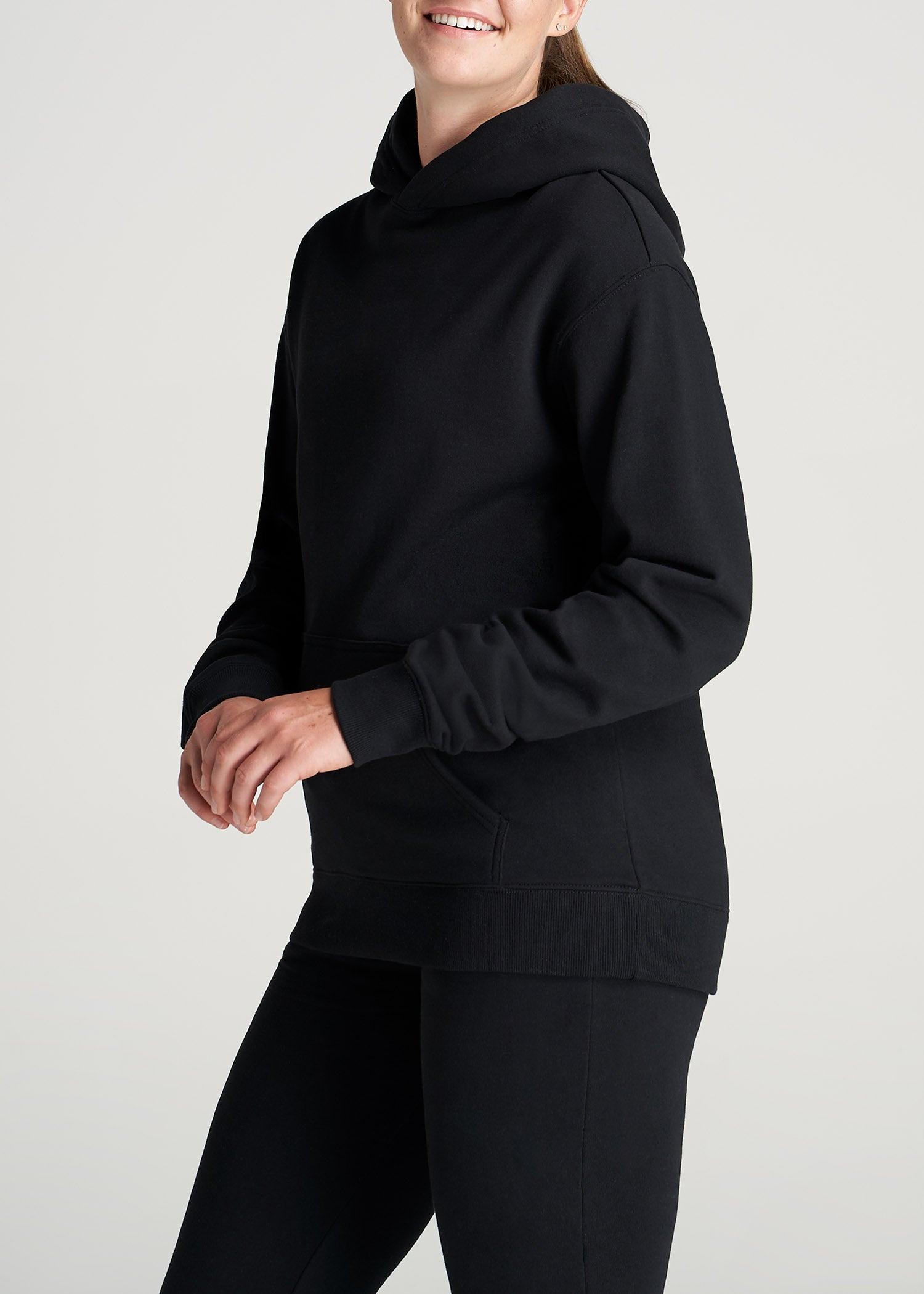 Wearever Fleece Relaxed Fit Hoodie for Tall Women in Black Female Product Image