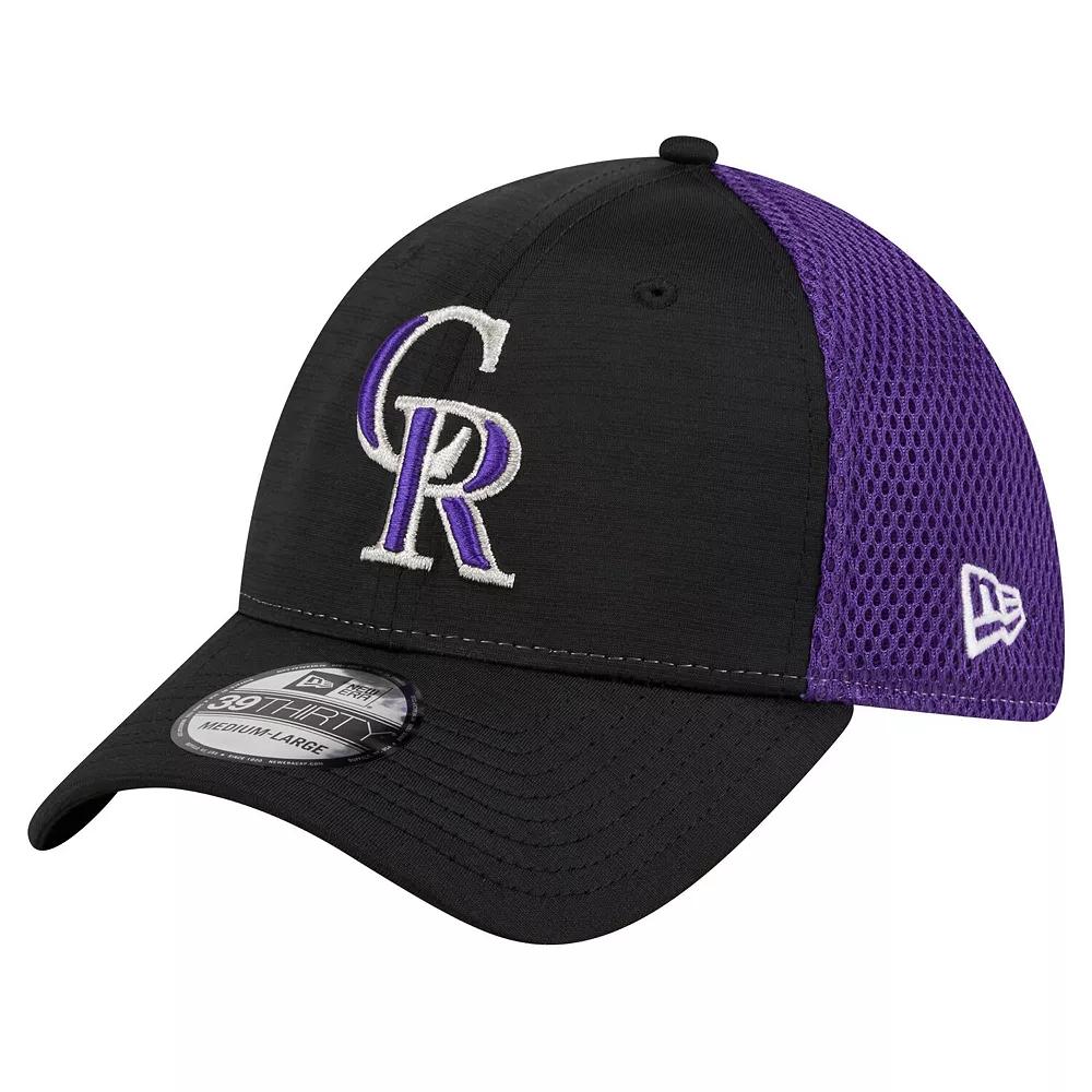Men's New Era Black Colorado Rockies Neo 39THIRTY Flex Hat, Size: Large/XL Product Image