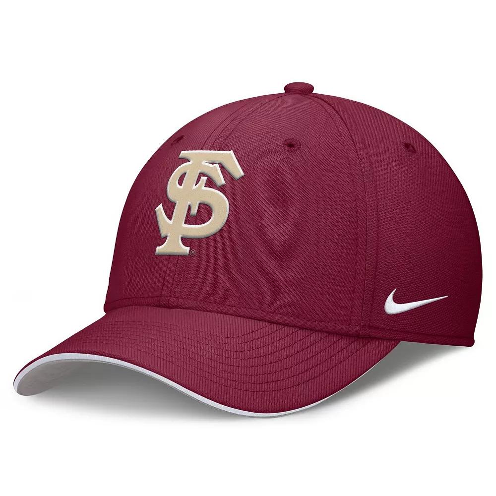 Men's Nike Garnet Florida State Seminoles 2025 Dugout Coaches Rise Swoosh Performance Flex Hat, Size: Small/Medium, Red Product Image