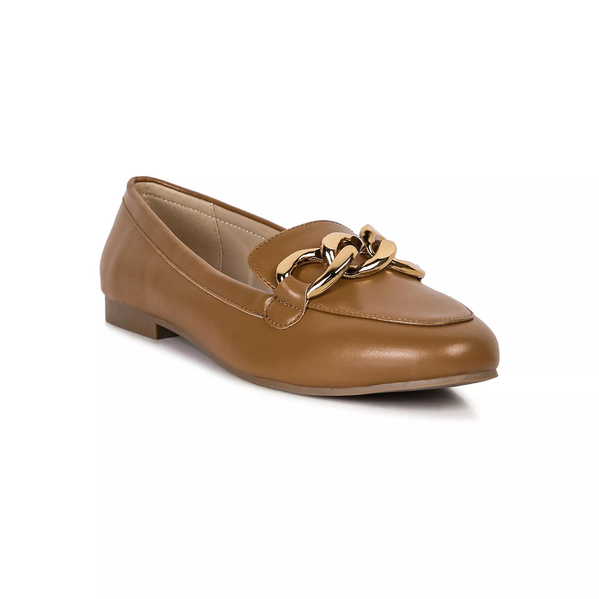 London Rag Women's Chunky Chain Loafers,  Product Image