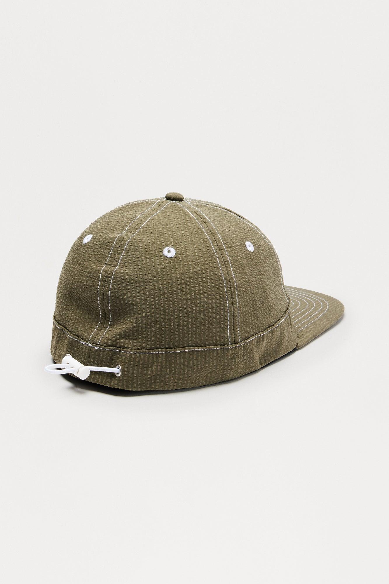 Seersucker 6 Panel Hat - Olive Male Product Image