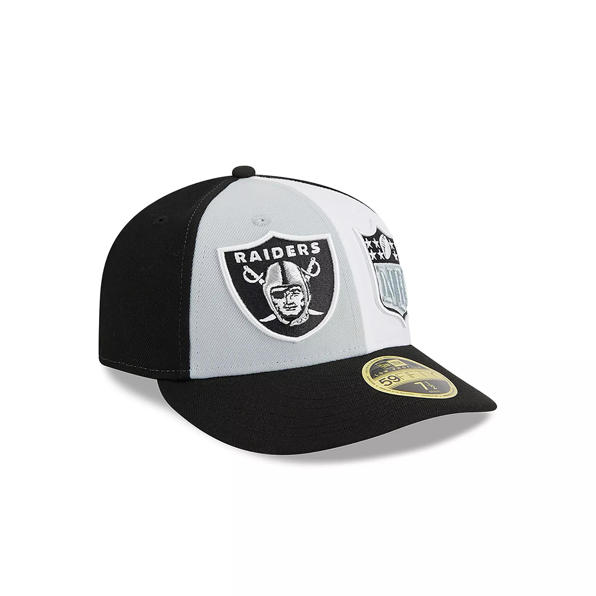 Men's New Era  Gray/Black Las Vegas Raiders 2023 Sideline Low Profile 59FIFTY Fitted Hat, Size: 7, Lvr Grey Product Image