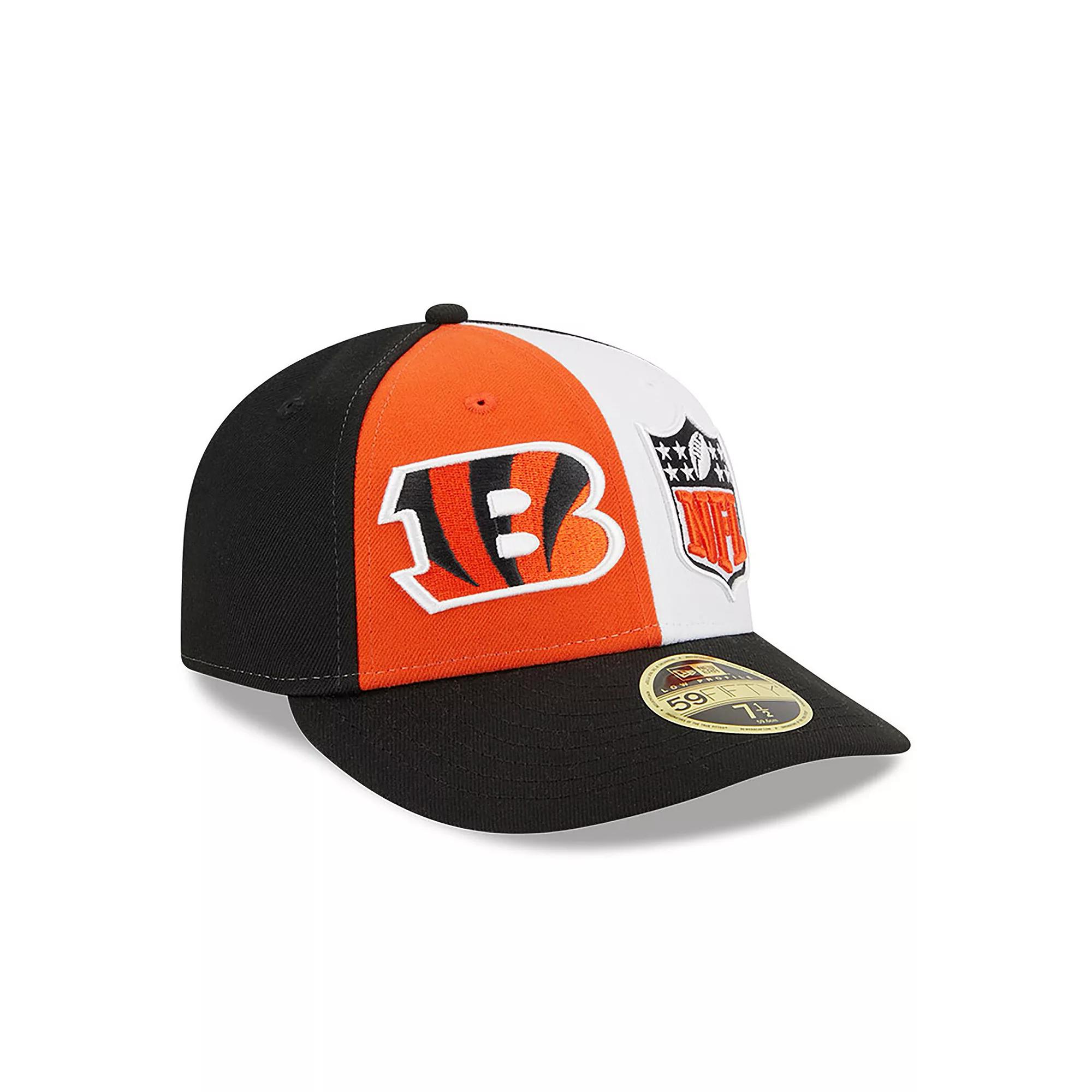 Men's New Era Orange/Black Cincinnati Bengals 2023 Sideline Low Profile 59FIFTY Fitted Hat,  Product Image