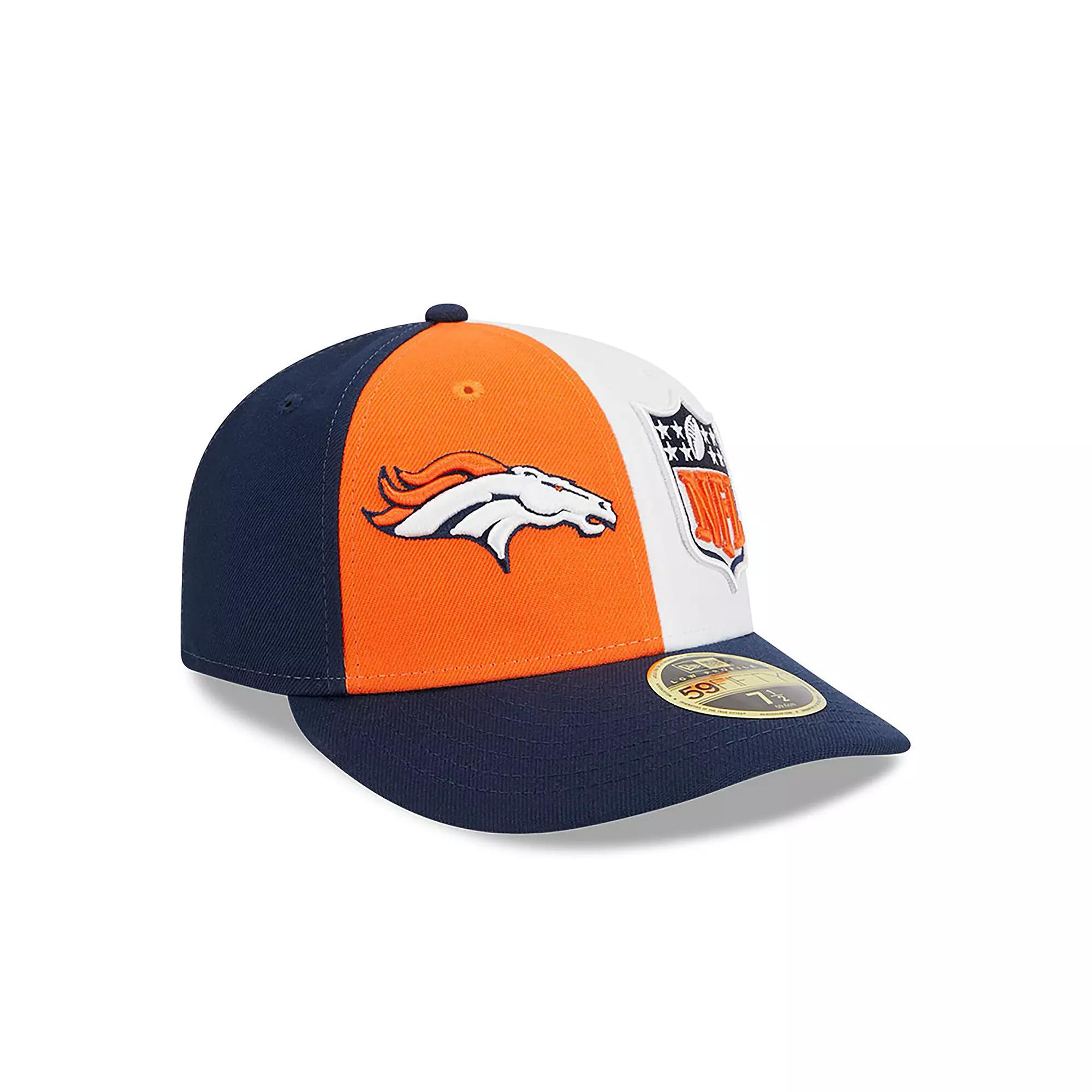 Men's New Era  Orange/Navy Denver Broncos 2023 Sideline Low Profile 59FIFTY Fitted Hat, Size: 7 1/4 Product Image