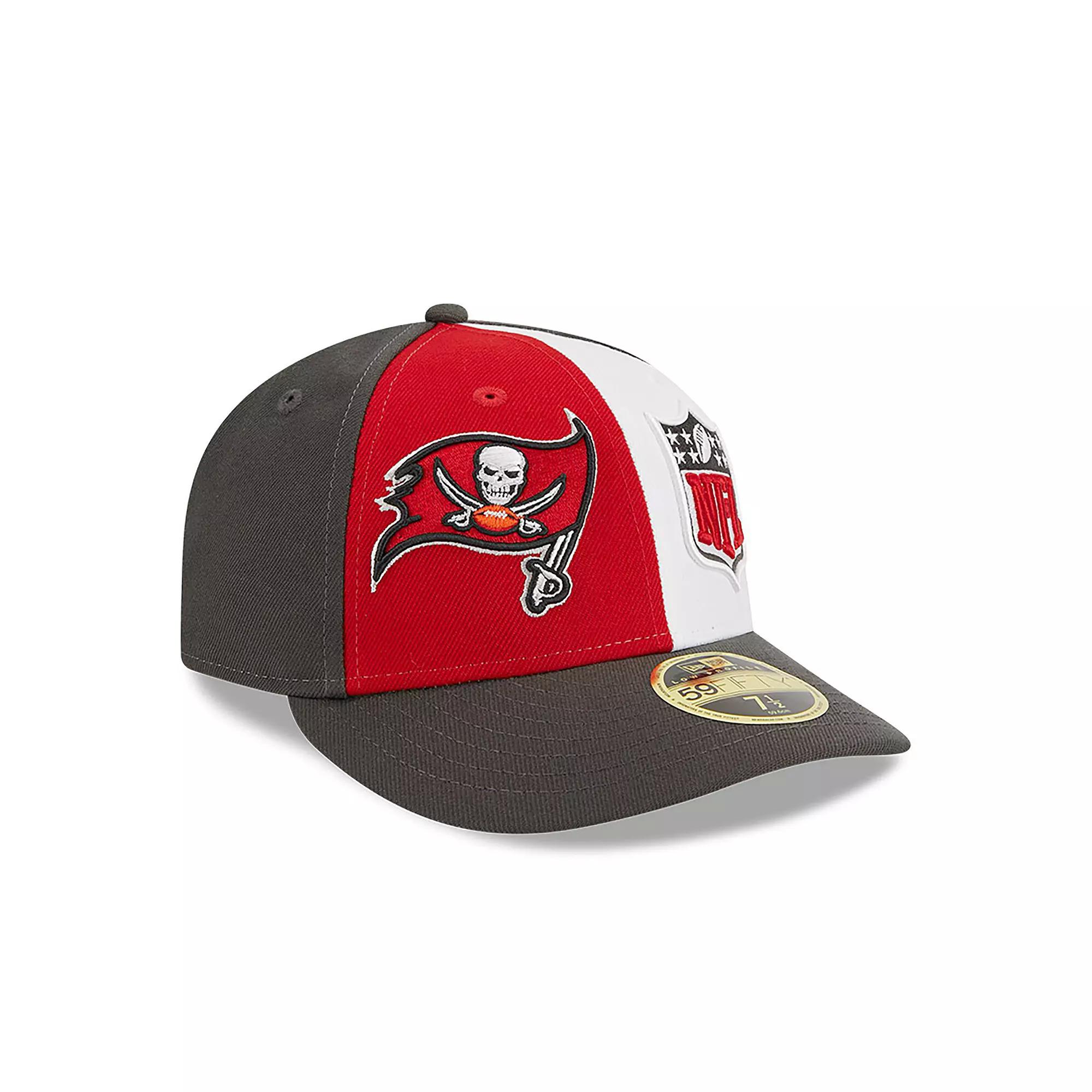 Men's New Era  Red/Pewter Tampa Bay Buccaneers 2023 Sideline Low Profile 59FIFTY Fitted Hat, Size: 7 5/8 Product Image