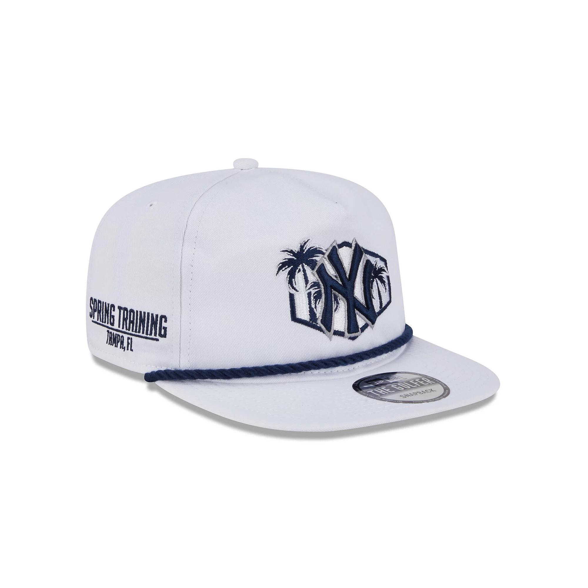 Men's New Era  White New York Yankees 2025 Spring Training Palm Golfer Adjustable Hat Product Image