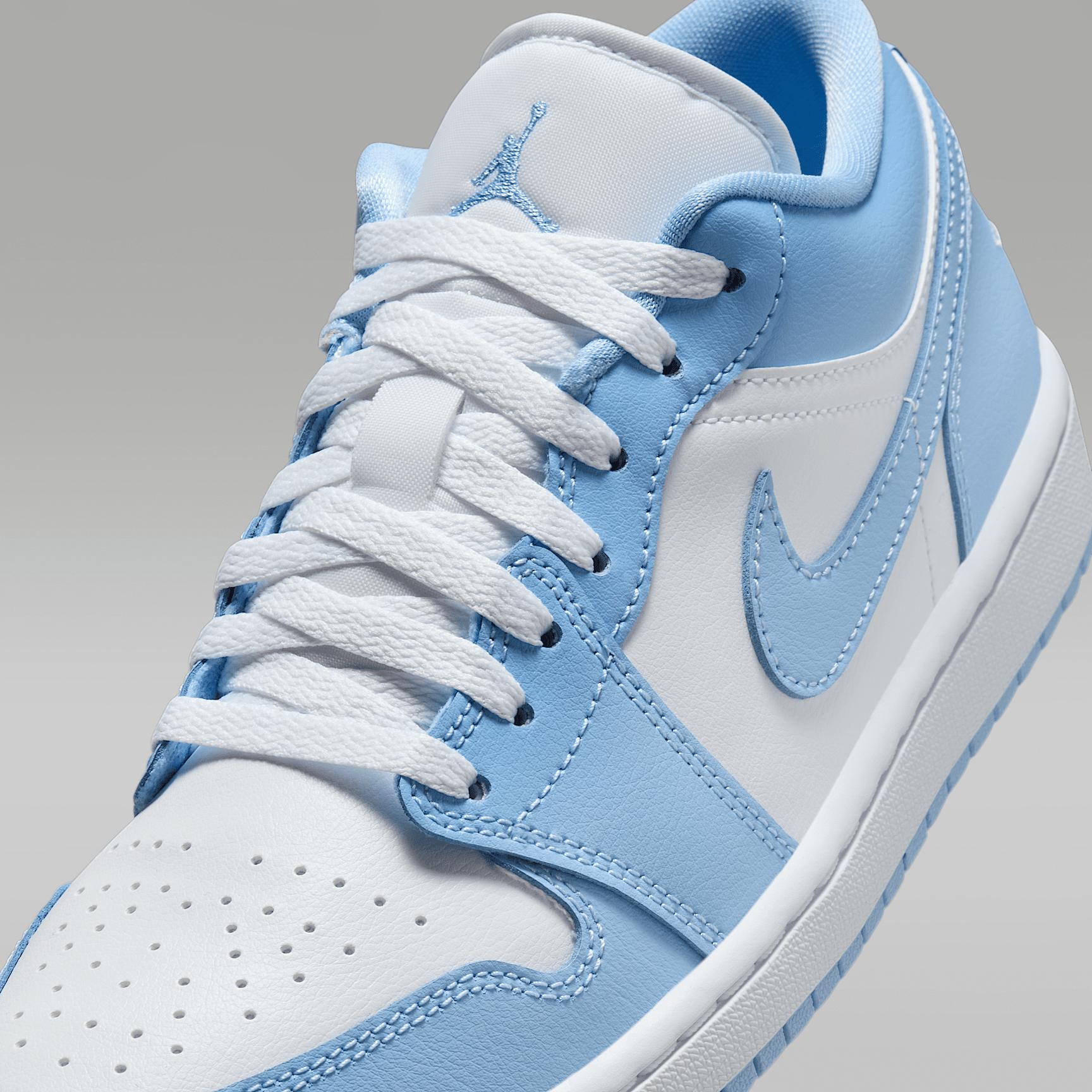 Jordan Womens Jordan AJ 1 Low - Womens Basketball Shoes White/Aluminum Product Image