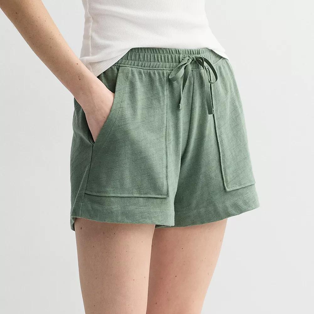 Women's Sonoma Goods For Life® Easy Knit Midi Shorts, Size: XXL, Manolo Green Product Image