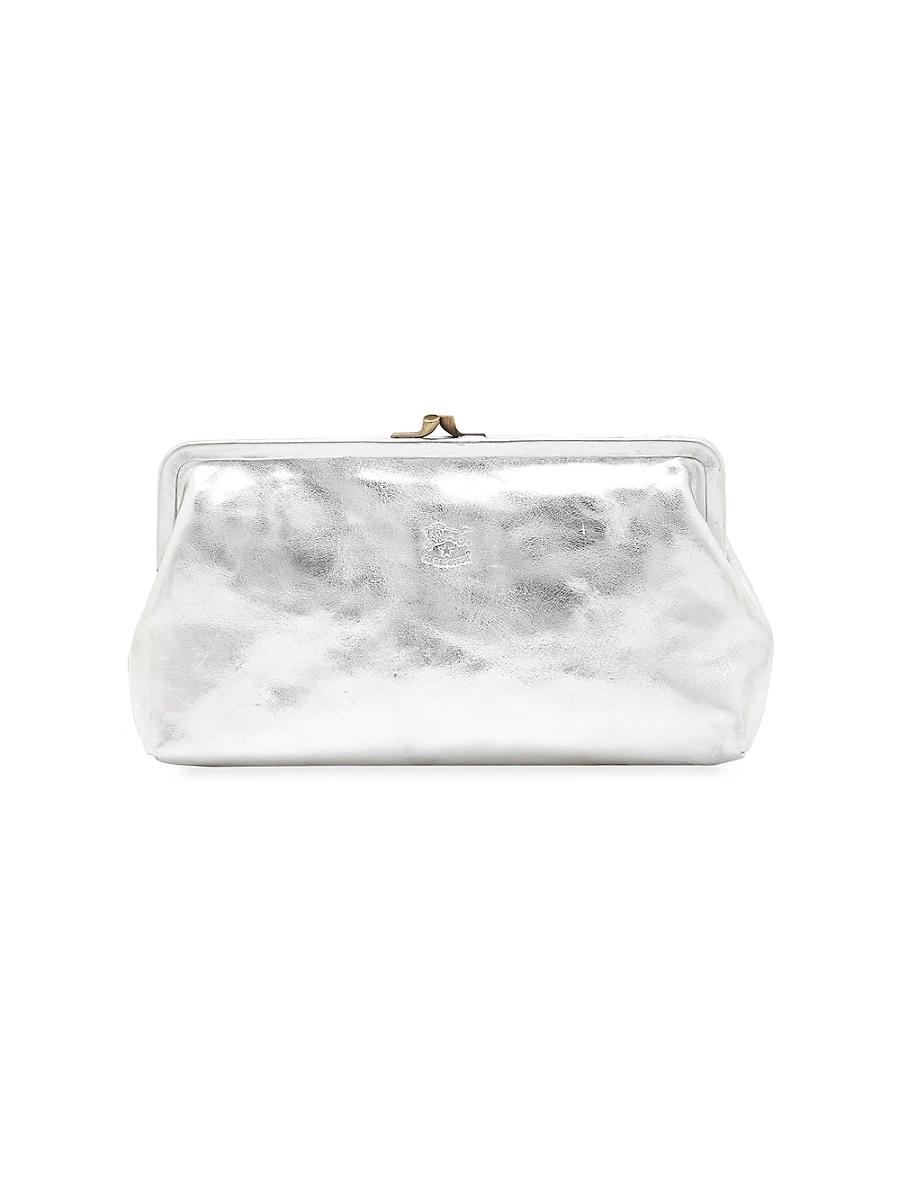 Classic Metallic Leather Clutch Bag Product Image